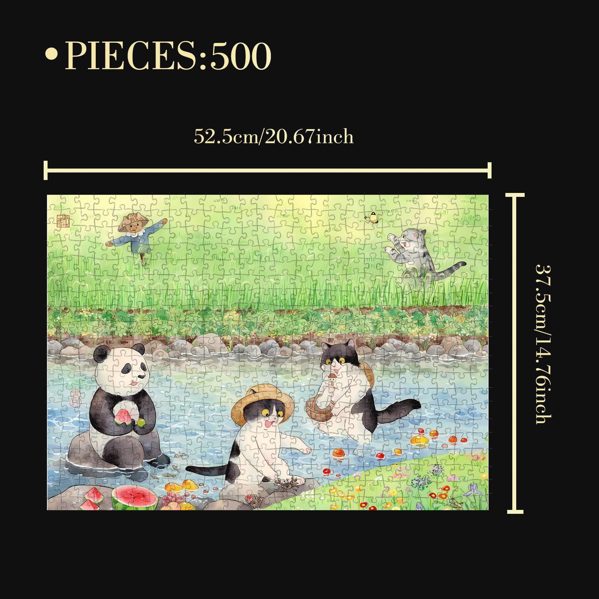 Long Summer Vacation 500pcs/1000pcs Jigsaw Puzzle, Scratch-Resistant, Interactive Family Game & Brain-Boosting DIY Decor, Perfect for Halloween, Christmas & New Year Gifts, Family Puzzle Game