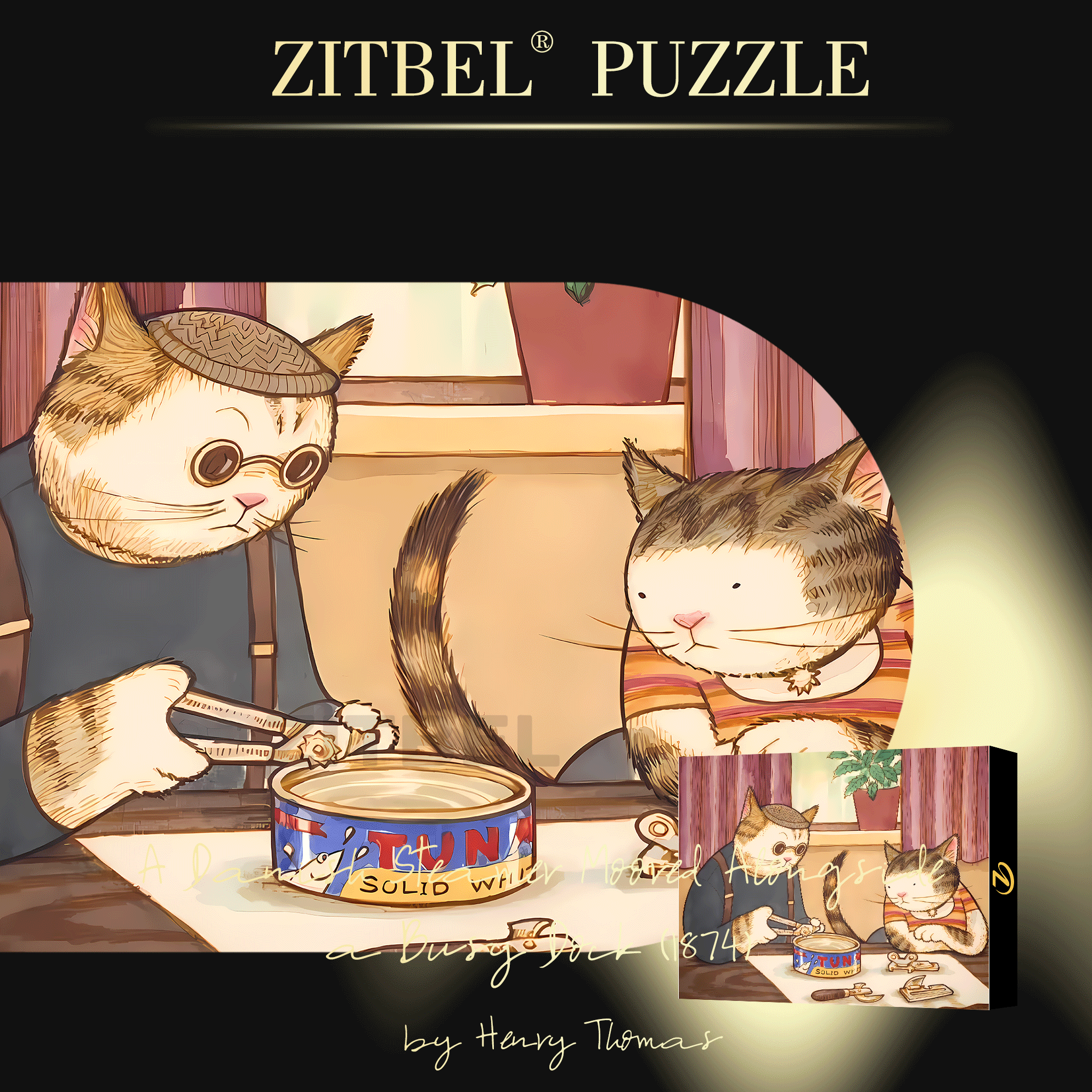 Opening  A Can 500pcs/1000pcs Jigsaw Puzzle, Scratch-Resistant, Interactive Family Game & Brain-Boosting DIY Decor, Perfect for Halloween, Christmas & New Year Gifts, Family Puzzle Game