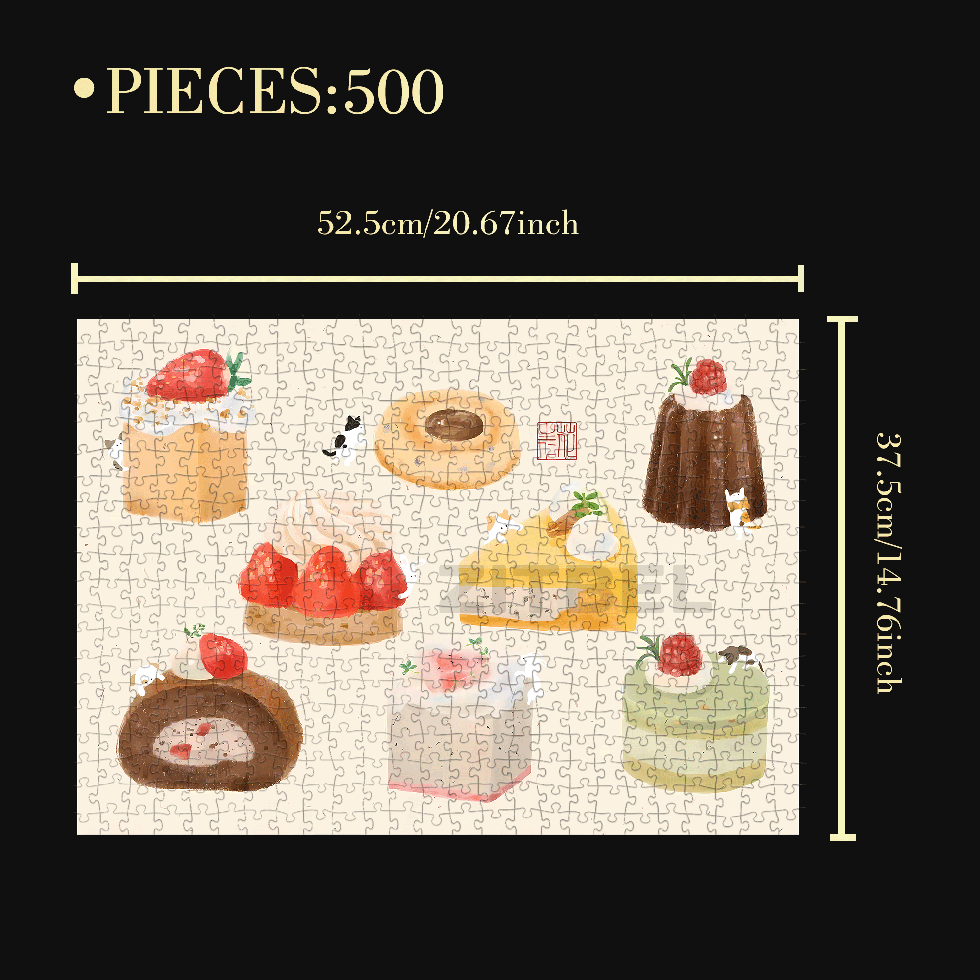 Sweet Honey 500pcs/1000pcs Jigsaw Puzzle, Scratch-Resistant, Interactive Family Game & Brain-Boosting DIY Decor, Perfect for Halloween, Christmas & New Year Gifts, Family Puzzle Game