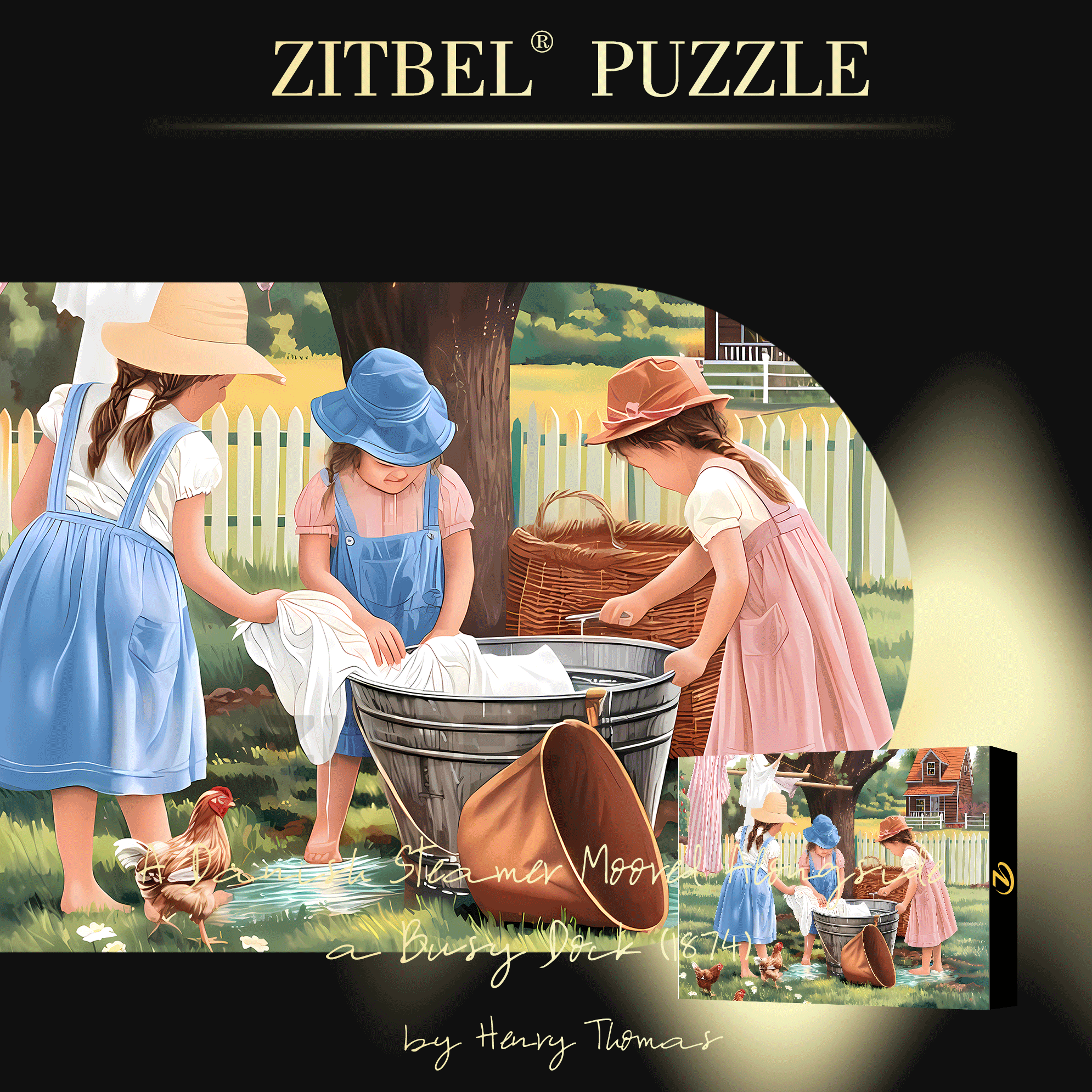 Wash Clothes 500pcs/1000pcs Jigsaw Puzzle, Scratch-Resistant, Interactive Family Game & Brain-Boosting DIY Decor, Perfect for Halloween, Christmas & New Year Gifts, Family Puzzle Game