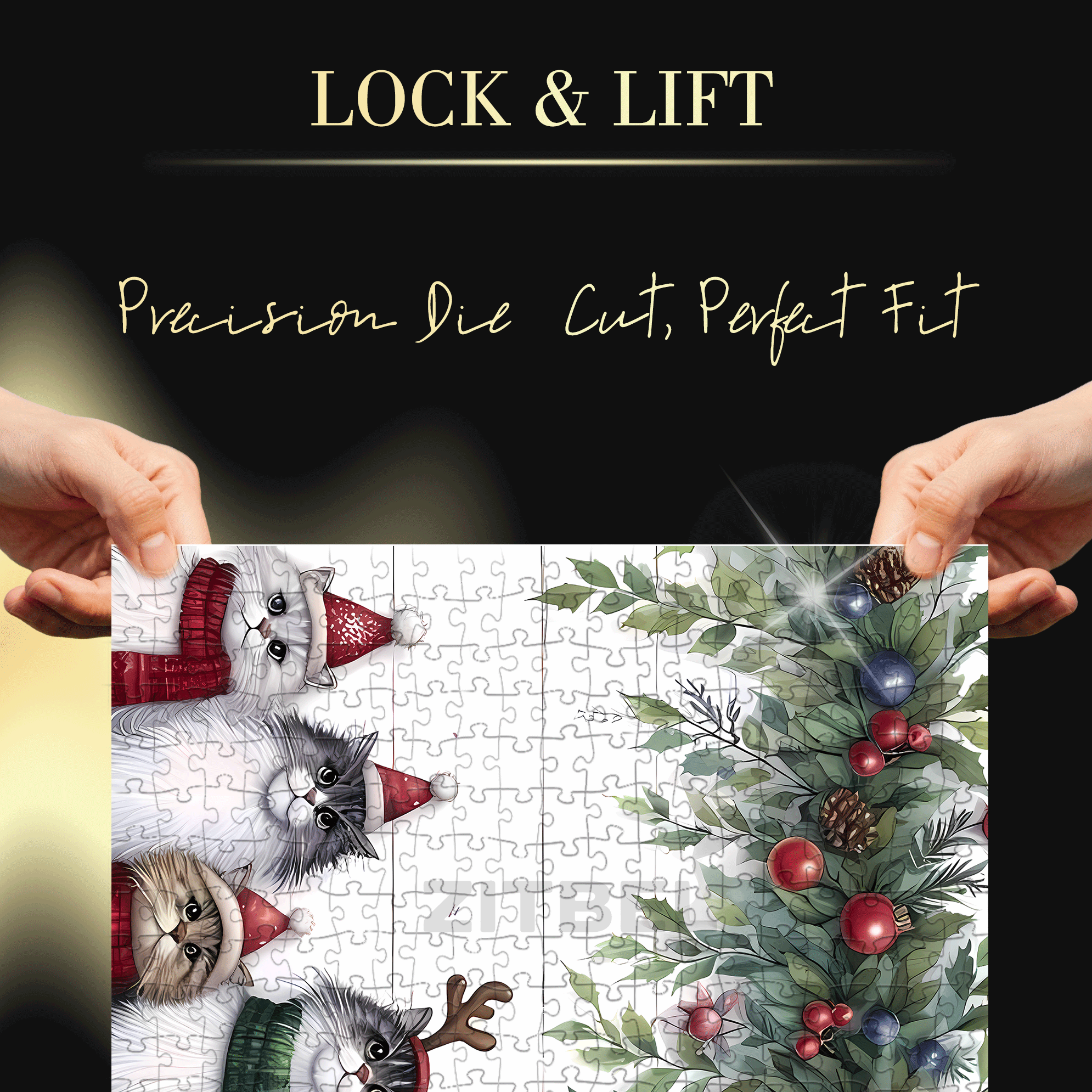 We Wish You a Merry Christmas 500pcs/1000pcs Jigsaw Puzzle, Scratch-Resistant, Interactive Family Game & Brain-Boosting DIY Decor, Perfect for Halloween, Christmas & New Year Gifts, Family Puzzle Game