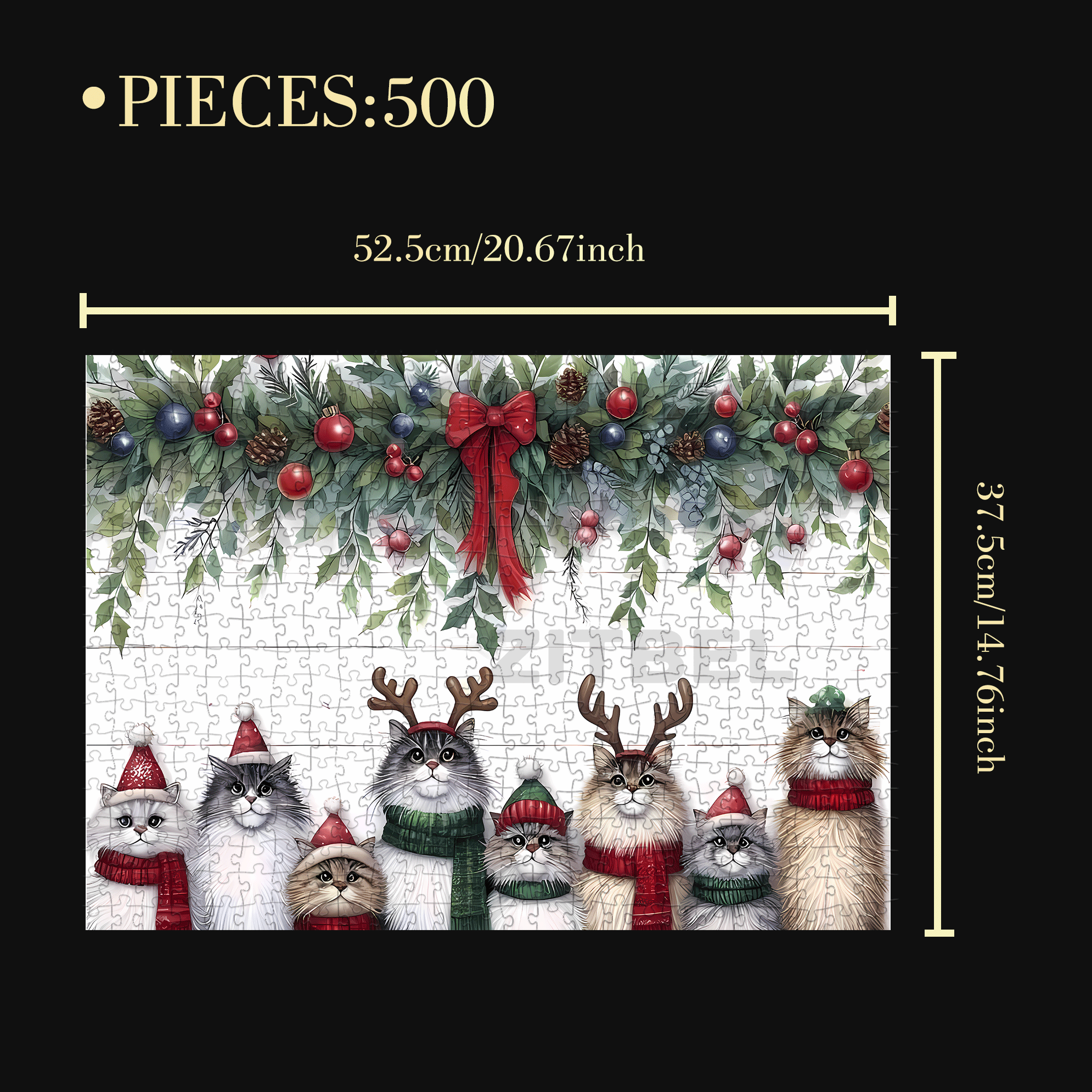 We Wish You a Merry Christmas 500pcs/1000pcs Jigsaw Puzzle, Scratch-Resistant, Interactive Family Game & Brain-Boosting DIY Decor, Perfect for Halloween, Christmas & New Year Gifts, Family Puzzle Game