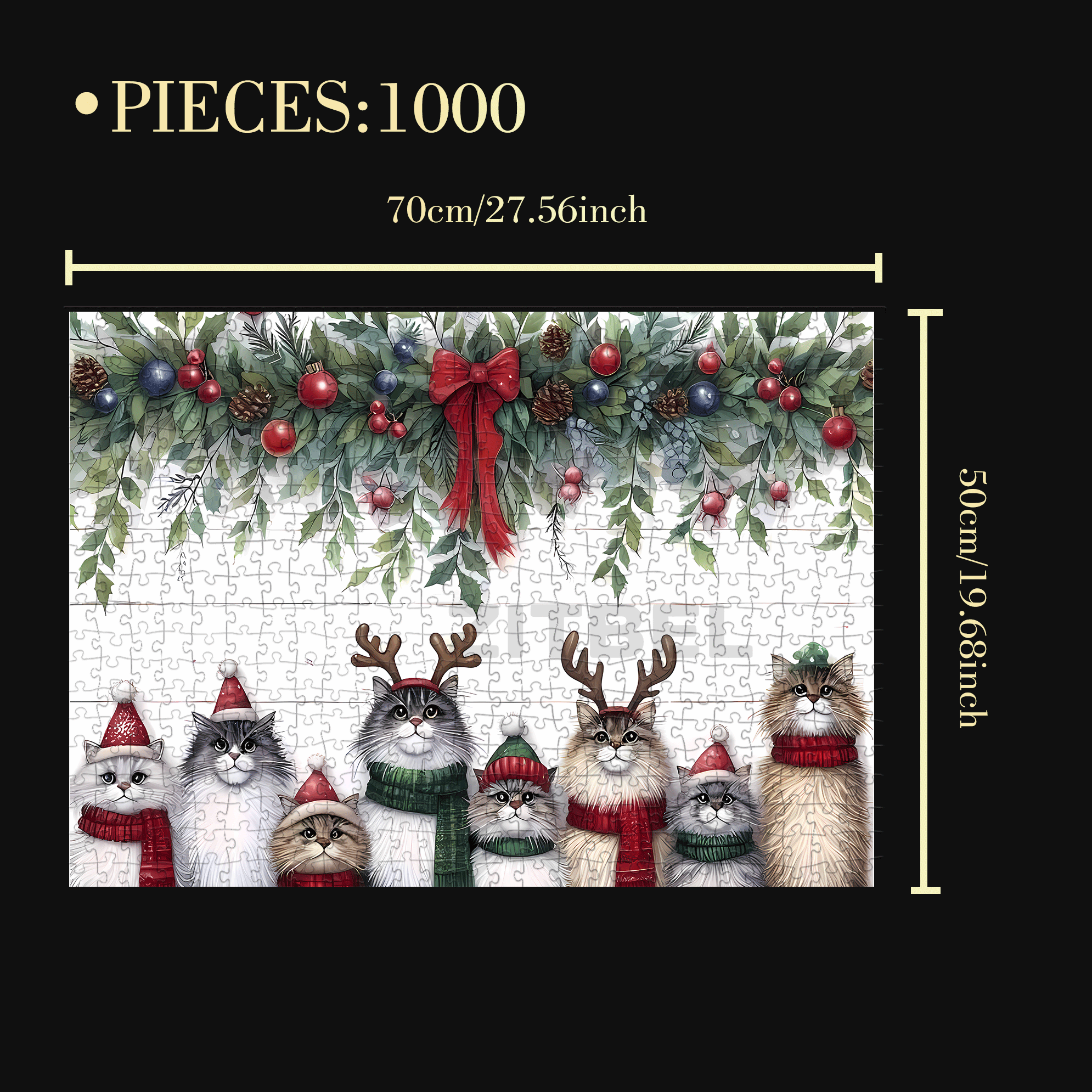 We Wish You a Merry Christmas 500pcs/1000pcs Jigsaw Puzzle, Scratch-Resistant, Interactive Family Game & Brain-Boosting DIY Decor, Perfect for Halloween, Christmas & New Year Gifts, Family Puzzle Game