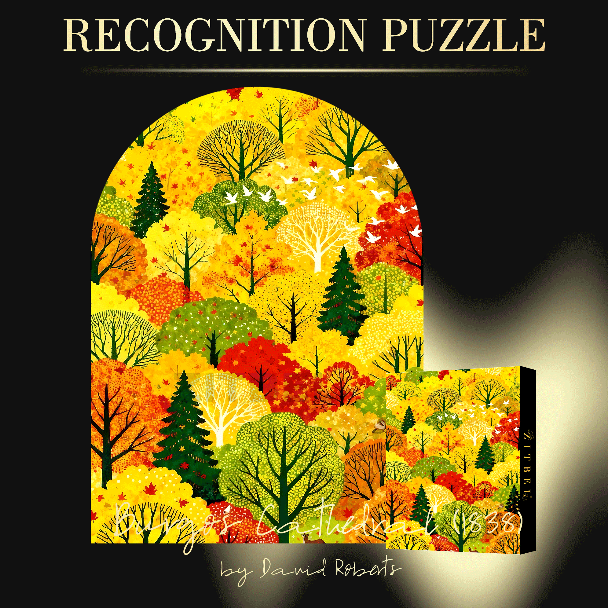 Colorful Forest 500pcs/1000pcs Jigsaw Puzzle, Scratch-Resistant, Interactive Family Game & Brain-Boosting DIY Decor, Perfect for Halloween, Christmas & New Year Gifts, Family Puzzle Game