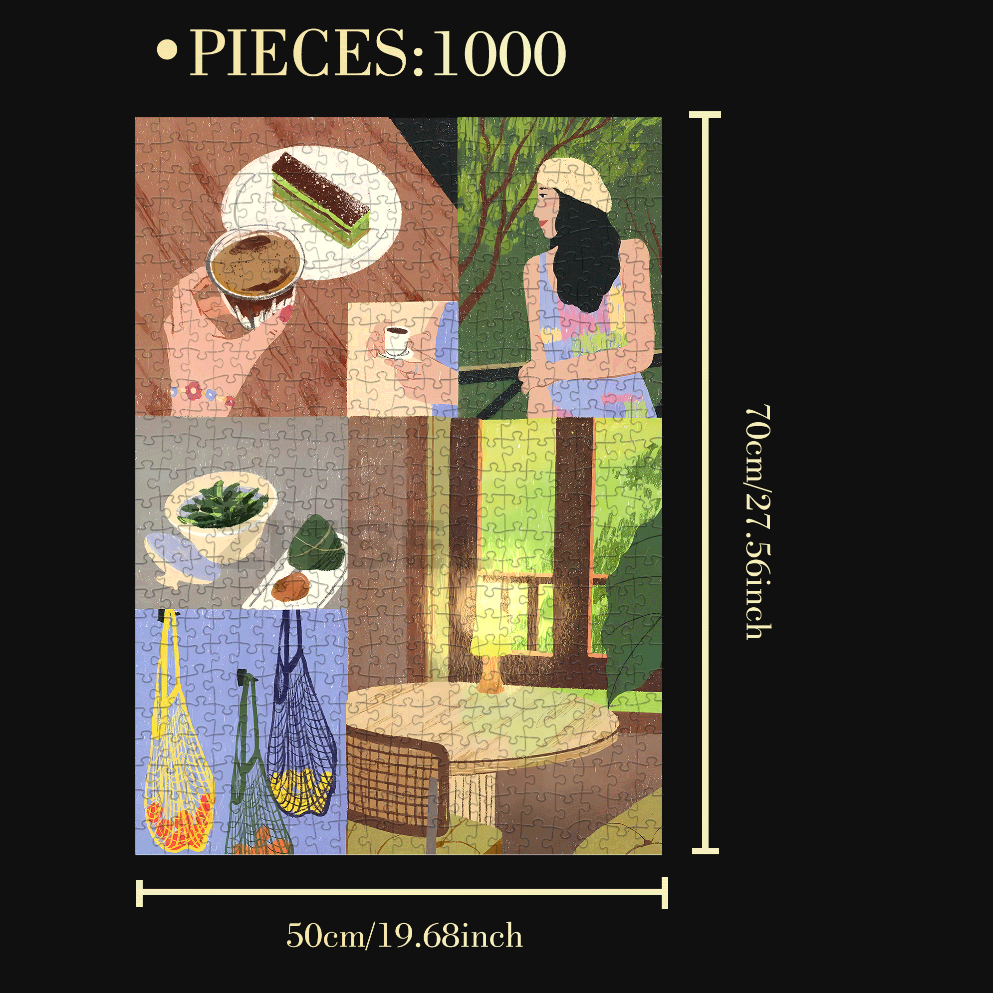 Dragon Boat Festival Holiday 500pcs/1000pcs Jigsaw Puzzle, Scratch-Resistant, Interactive Family Game & Brain-Boosting DIY Decor, Perfect for Halloween, Christmas & New Year Gifts, Family Puzzle Game