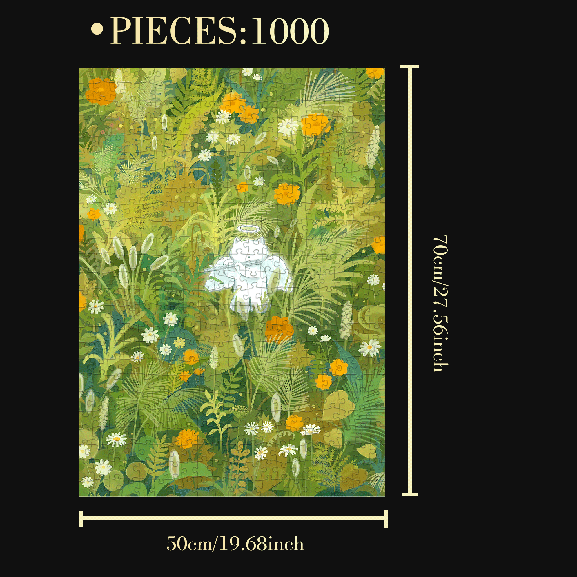Full Screen Autumn 500pcs/1000pcs Jigsaw Puzzle, Scratch-Resistant, Interactive Family Game & Brain-Boosting DIY Decor, Perfect for Halloween, Christmas & New Year Gifts, Family Puzzle Game