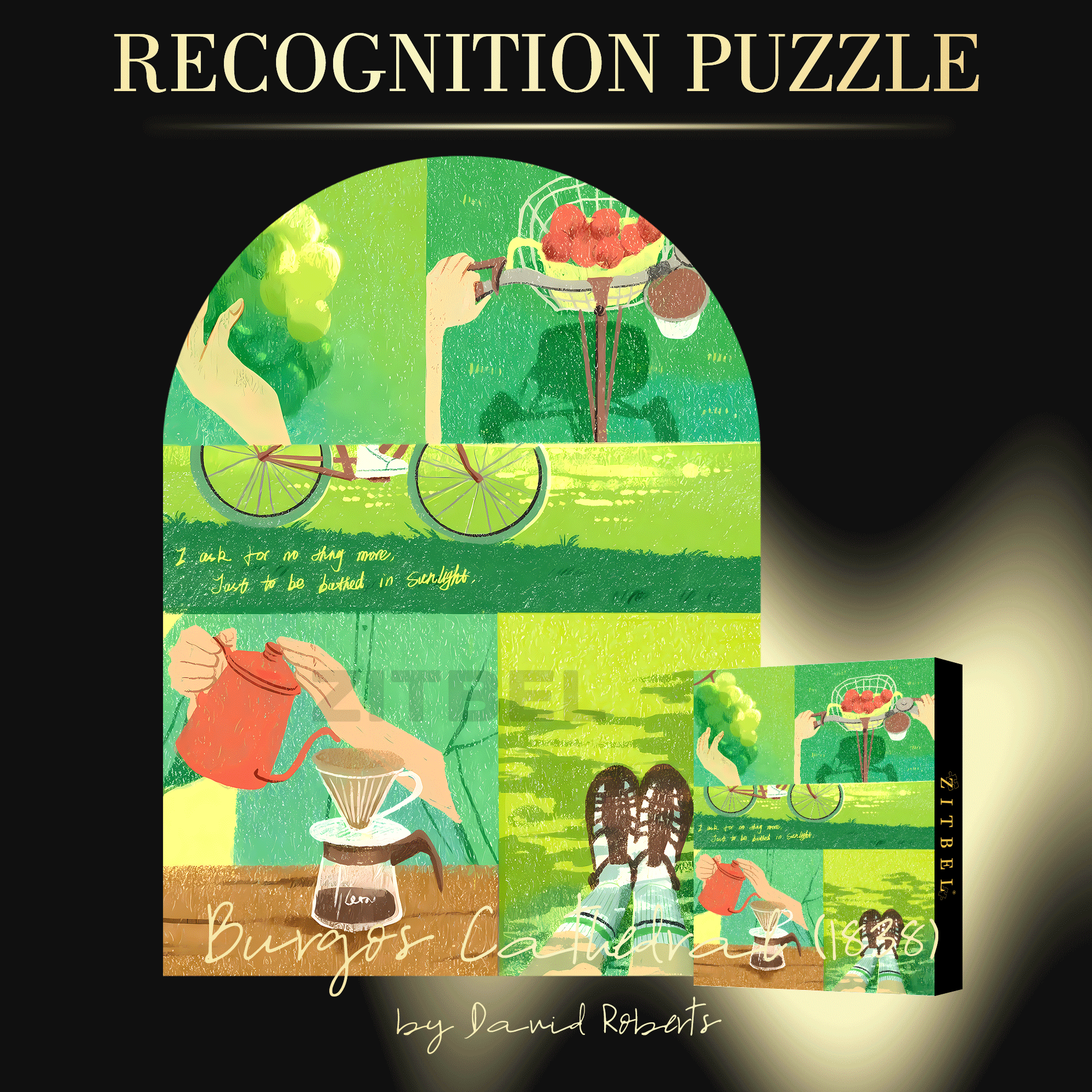 Go To The Park 500pcs/1000pcs Jigsaw Puzzle, Scratch-Resistant, Interactive Family Game & Brain-Boosting DIY Decor, Perfect for Halloween, Christmas & New Year Gifts, Family Puzzle Game