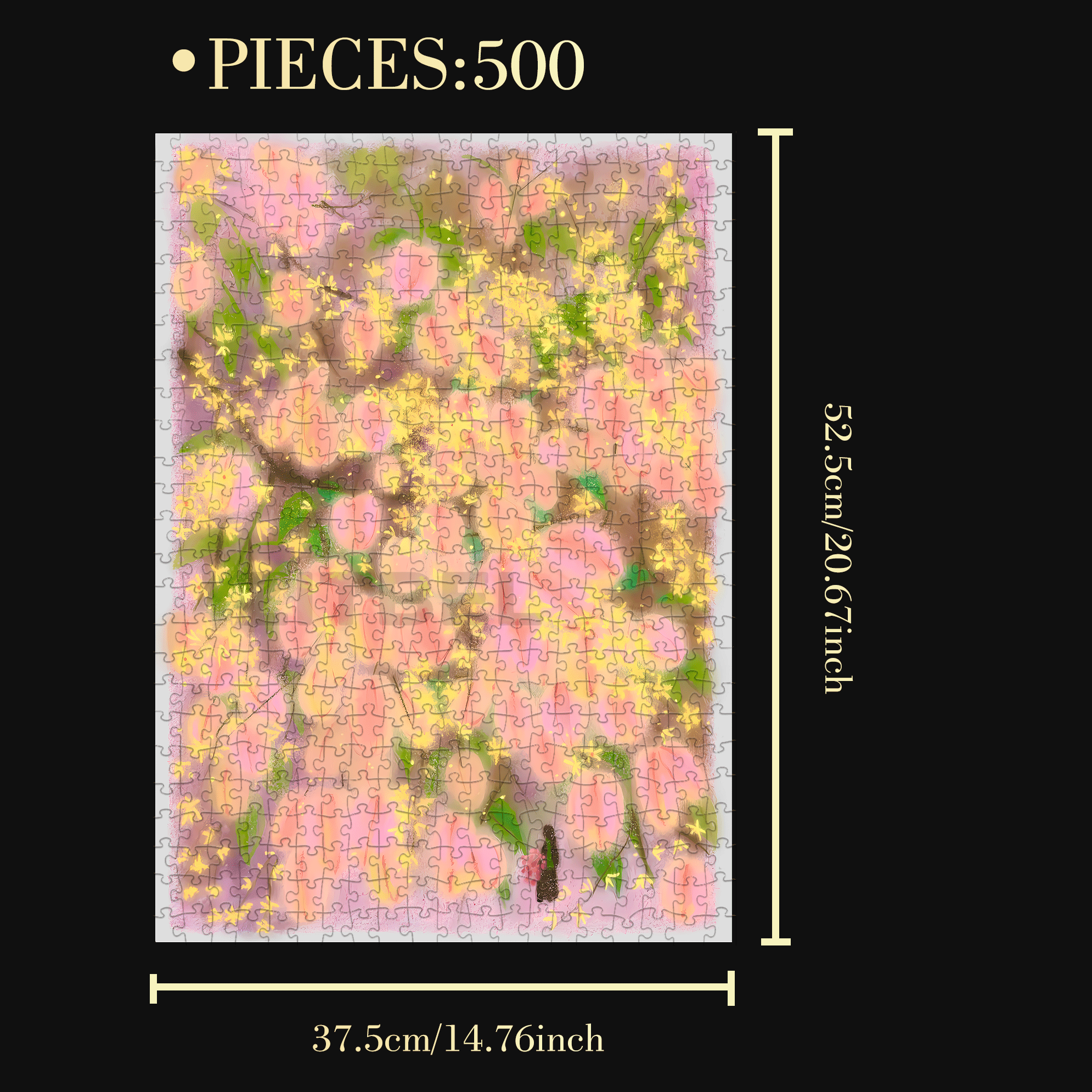 Goldenrain Tree Blooms 500pcs/1000pcs Jigsaw Puzzle, Scratch-Resistant, Interactive Family Game & Brain-Boosting DIY Decor, Perfect for Halloween, Christmas & New Year Gifts, Family Puzzle Game