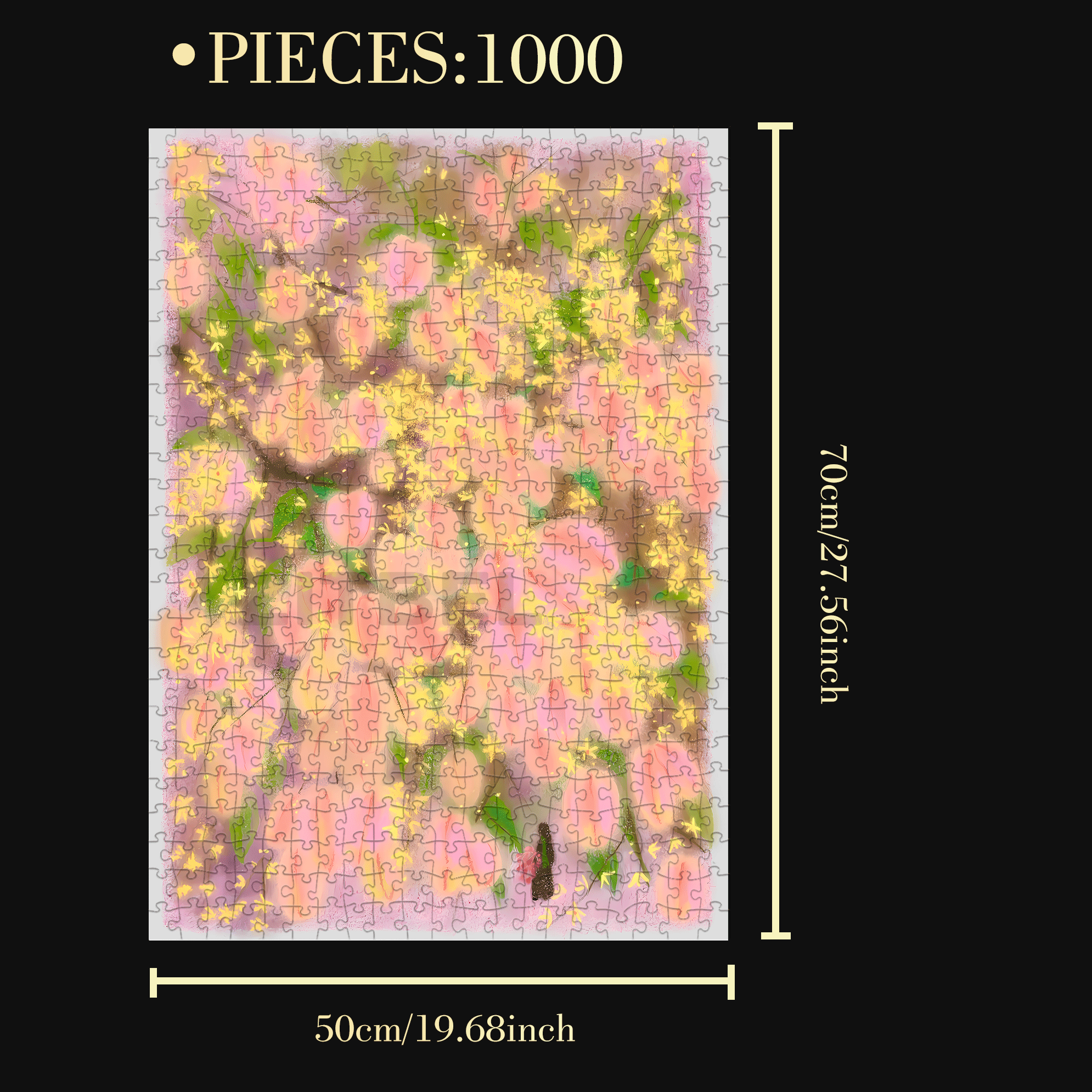 Goldenrain Tree Blooms 500pcs/1000pcs Jigsaw Puzzle, Scratch-Resistant, Interactive Family Game & Brain-Boosting DIY Decor, Perfect for Halloween, Christmas & New Year Gifts, Family Puzzle Game