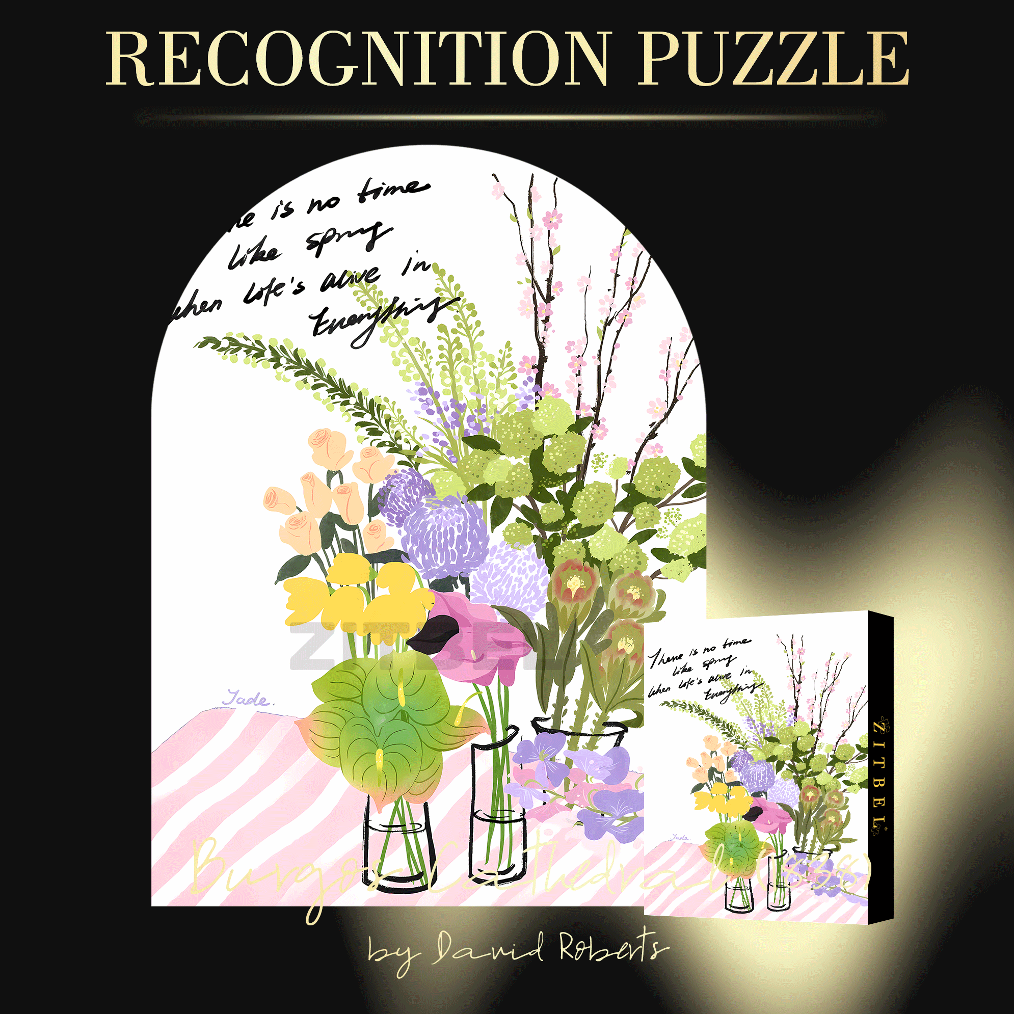 Joyful Colors 500pcs/1000pcs Jigsaw Puzzle, Scratch-Resistant, Interactive Family Game & Brain-Boosting DIY Decor, Perfect for Halloween, Christmas & New Year Gifts, Family Puzzle Game