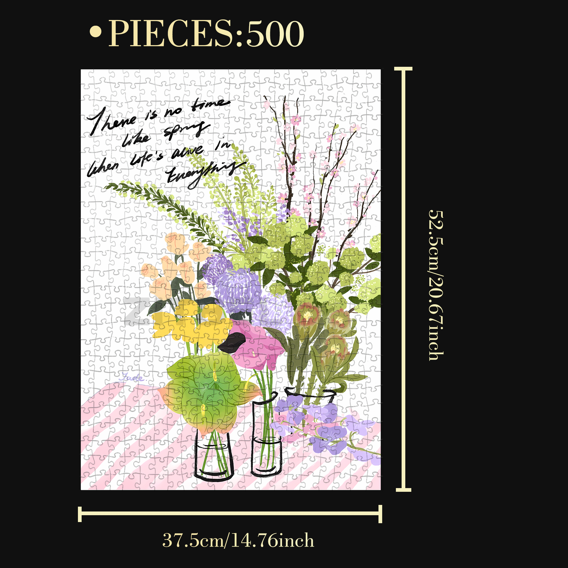 Joyful Colors 500pcs/1000pcs Jigsaw Puzzle, Scratch-Resistant, Interactive Family Game & Brain-Boosting DIY Decor, Perfect for Halloween, Christmas & New Year Gifts, Family Puzzle Game