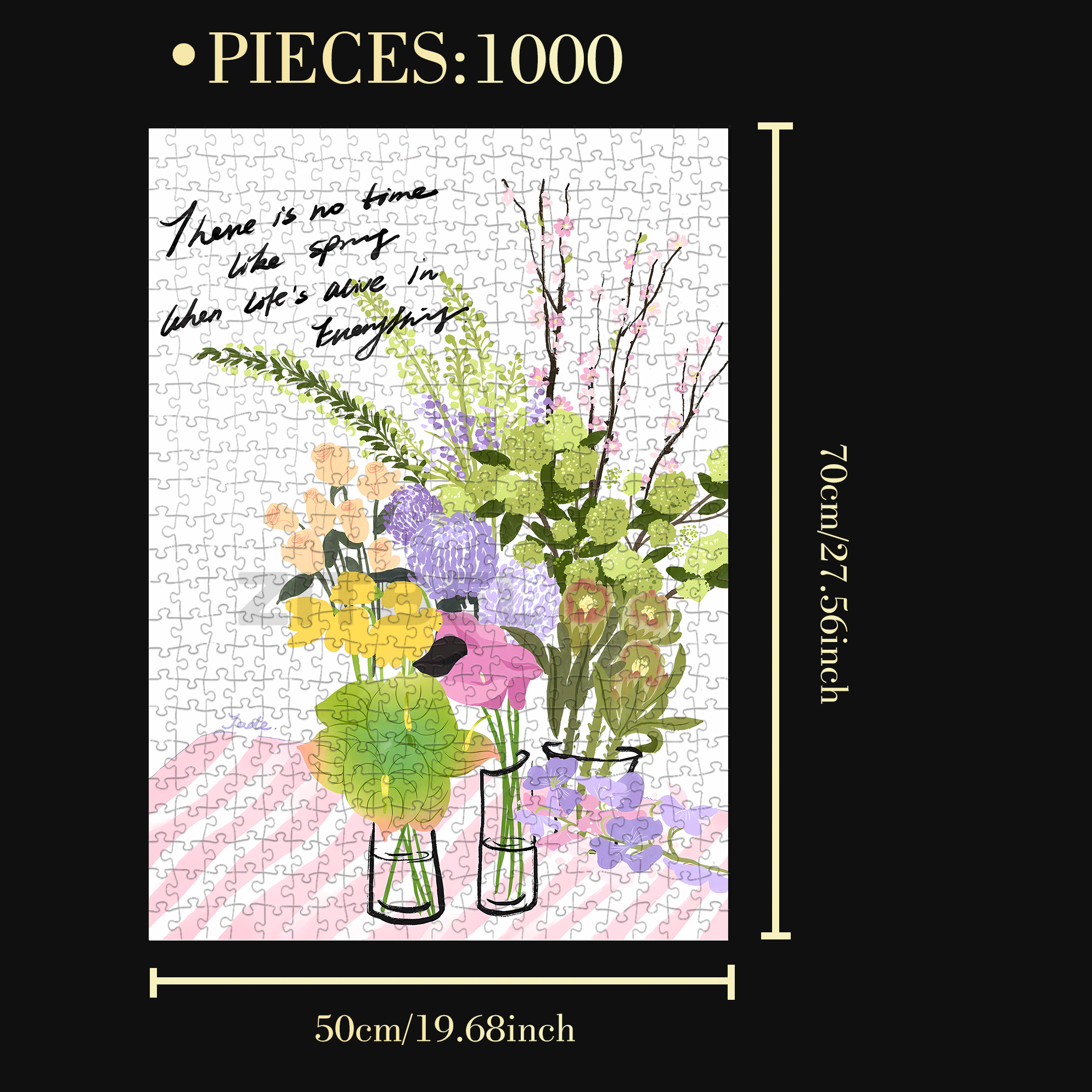 Joyful Colors 500pcs/1000pcs Jigsaw Puzzle, Scratch-Resistant, Interactive Family Game & Brain-Boosting DIY Decor, Perfect for Halloween, Christmas & New Year Gifts, Family Puzzle Game