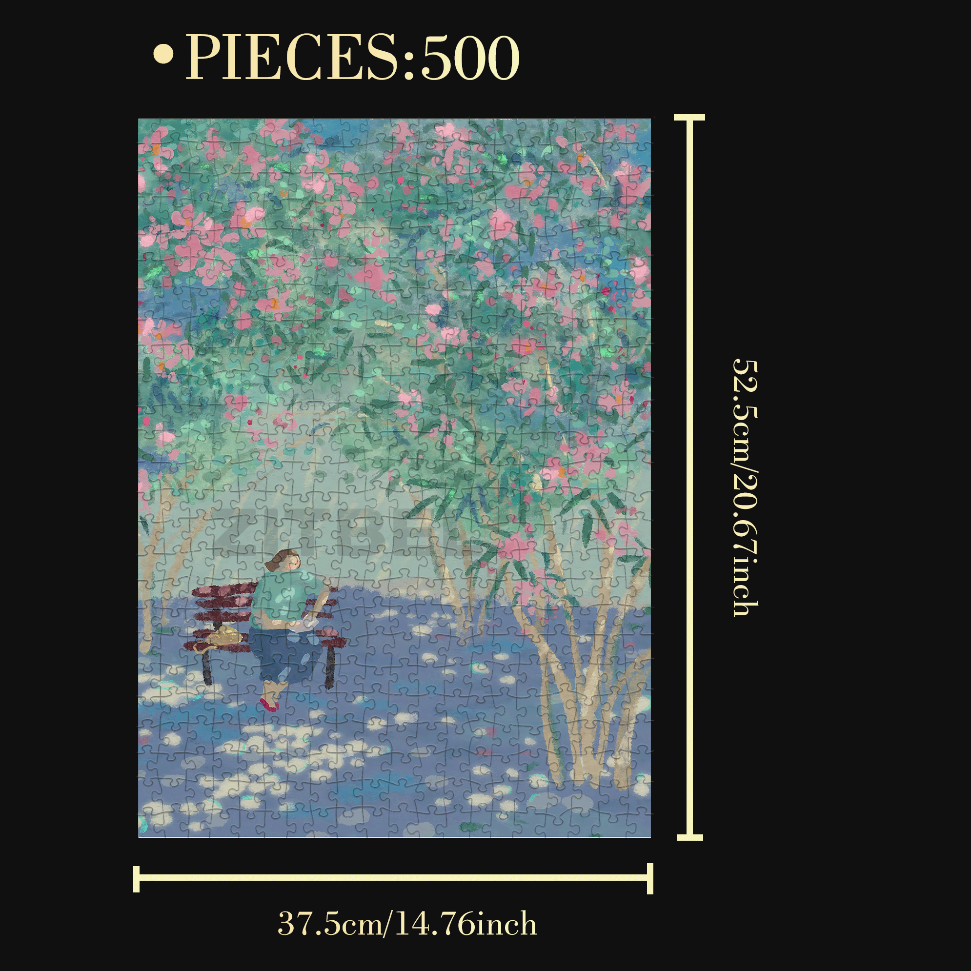 On The Journey Of Life 3 500pcs/1000pcs Jigsaw Puzzle, Scratch-Resistant, Interactive Family Game & Brain-Boosting DIY Decor, Perfect for Halloween, Christmas & New Year Gifts, Family Puzzle Game