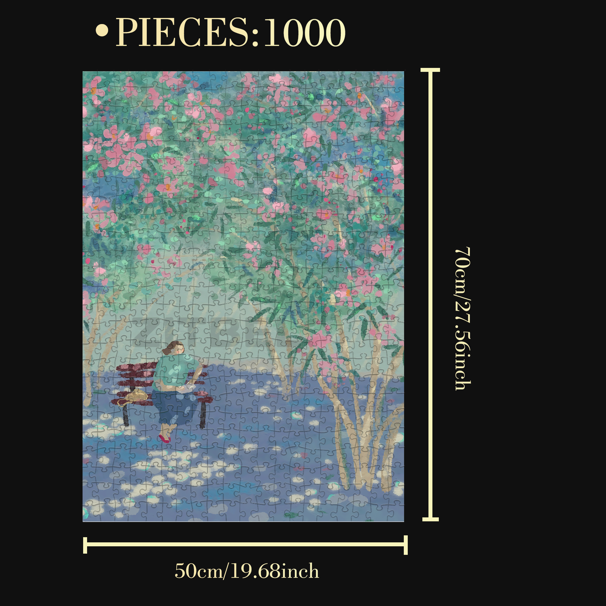 On The Journey Of Life 3 500pcs/1000pcs Jigsaw Puzzle, Scratch-Resistant, Interactive Family Game & Brain-Boosting DIY Decor, Perfect for Halloween, Christmas & New Year Gifts, Family Puzzle Game