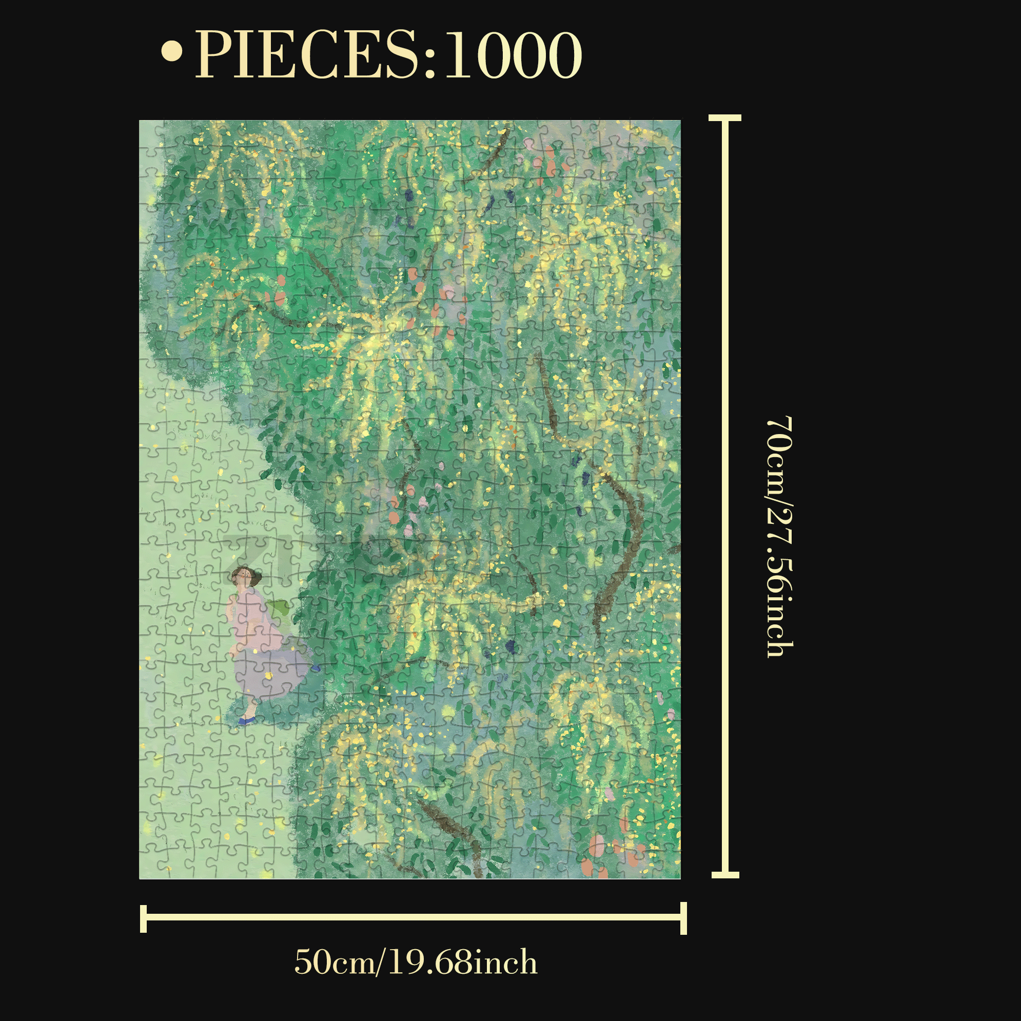On The Journey Of Life 4 500pcs/1000pcs Jigsaw Puzzle, Scratch-Resistant, Interactive Family Game & Brain-Boosting DIY Decor, Perfect for Halloween, Christmas & New Year Gifts, Family Puzzle Game