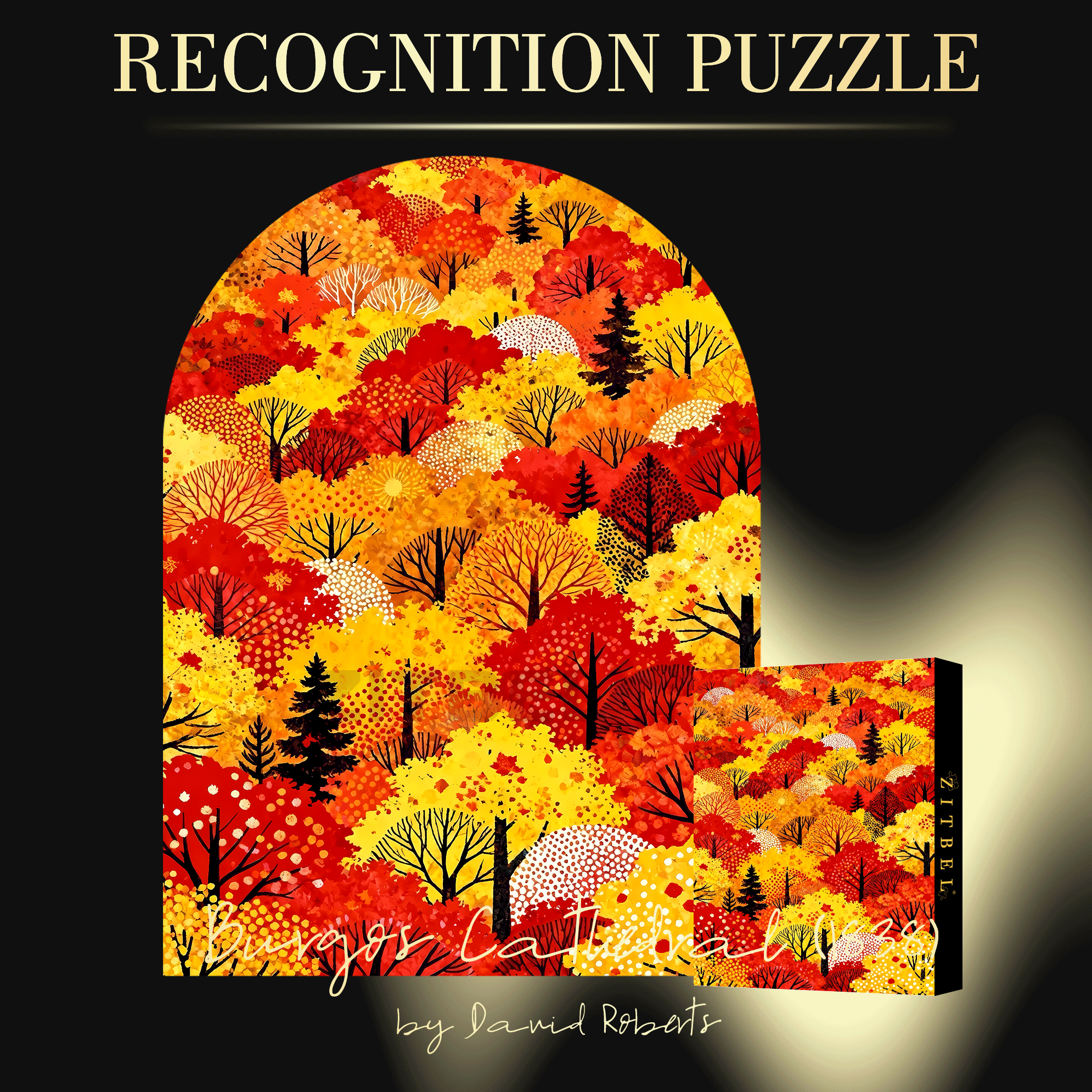 Red Leaves Everywhere 500pcs/1000pcs Jigsaw Puzzle, Scratch-Resistant, Interactive Family Game & Brain-Boosting DIY Decor, Perfect for Halloween, Christmas & New Year Gifts, Family Puzzle Game