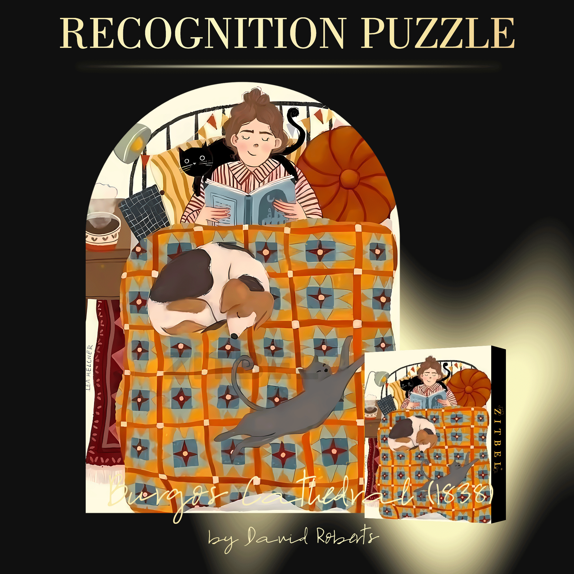 Rowena's Day Off 500pcs/1000pcs Jigsaw Puzzle, Scratch-Resistant, Interactive Family Game & Brain-Boosting DIY Decor, Perfect for Halloween, Christmas & New Year Gifts, Family Puzzle Game