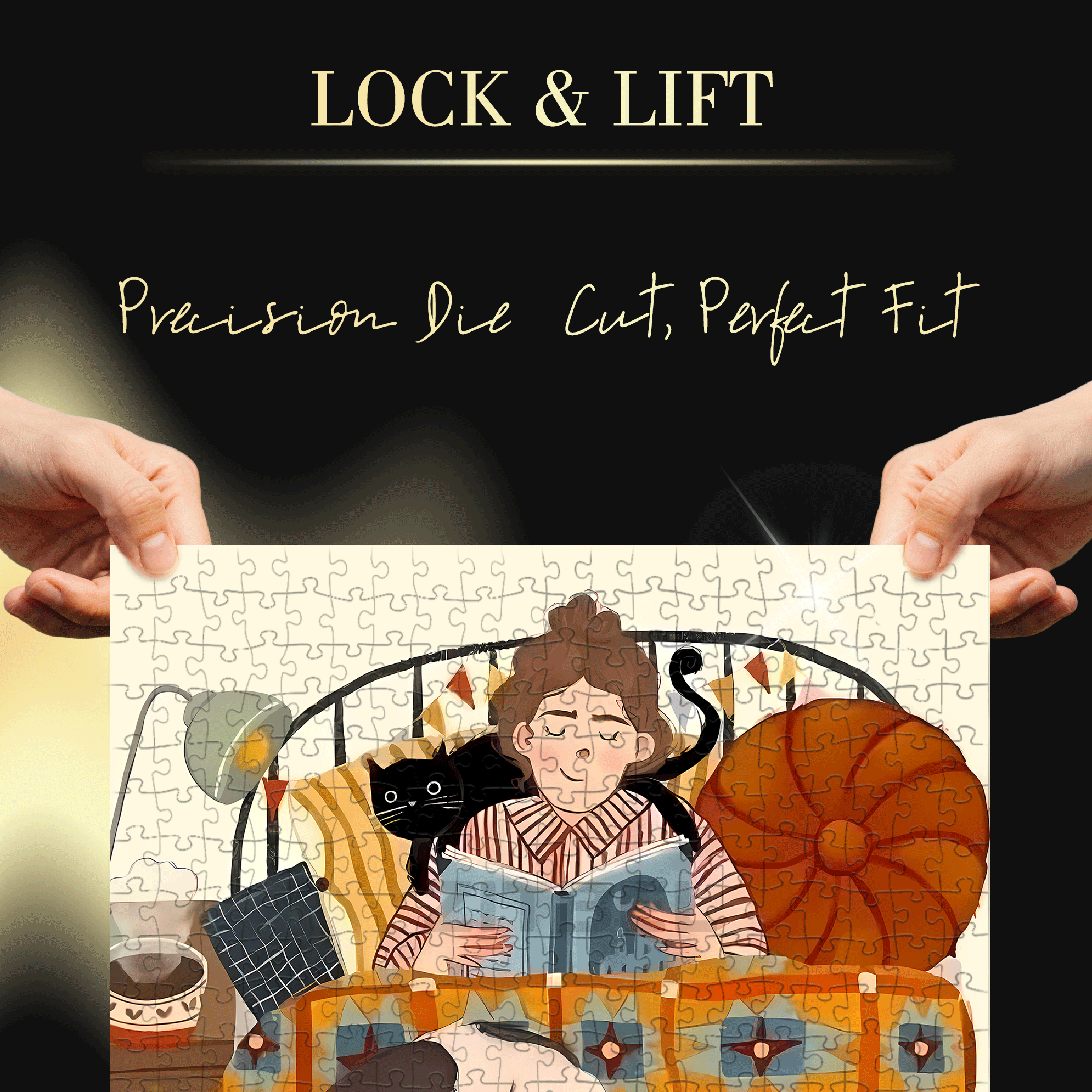 Rowena's Day Off 500pcs/1000pcs Jigsaw Puzzle, Scratch-Resistant, Interactive Family Game & Brain-Boosting DIY Decor, Perfect for Halloween, Christmas & New Year Gifts, Family Puzzle Game