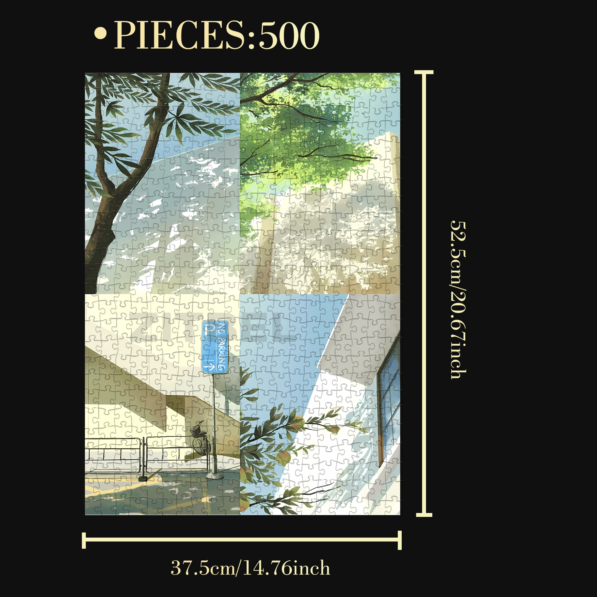 Spring In The Air 500pcs/1000pcs Jigsaw Puzzle, Scratch-Resistant, Interactive Family Game & Brain-Boosting DIY Decor, Perfect for Halloween, Christmas & New Year Gifts, Family Puzzle Game
