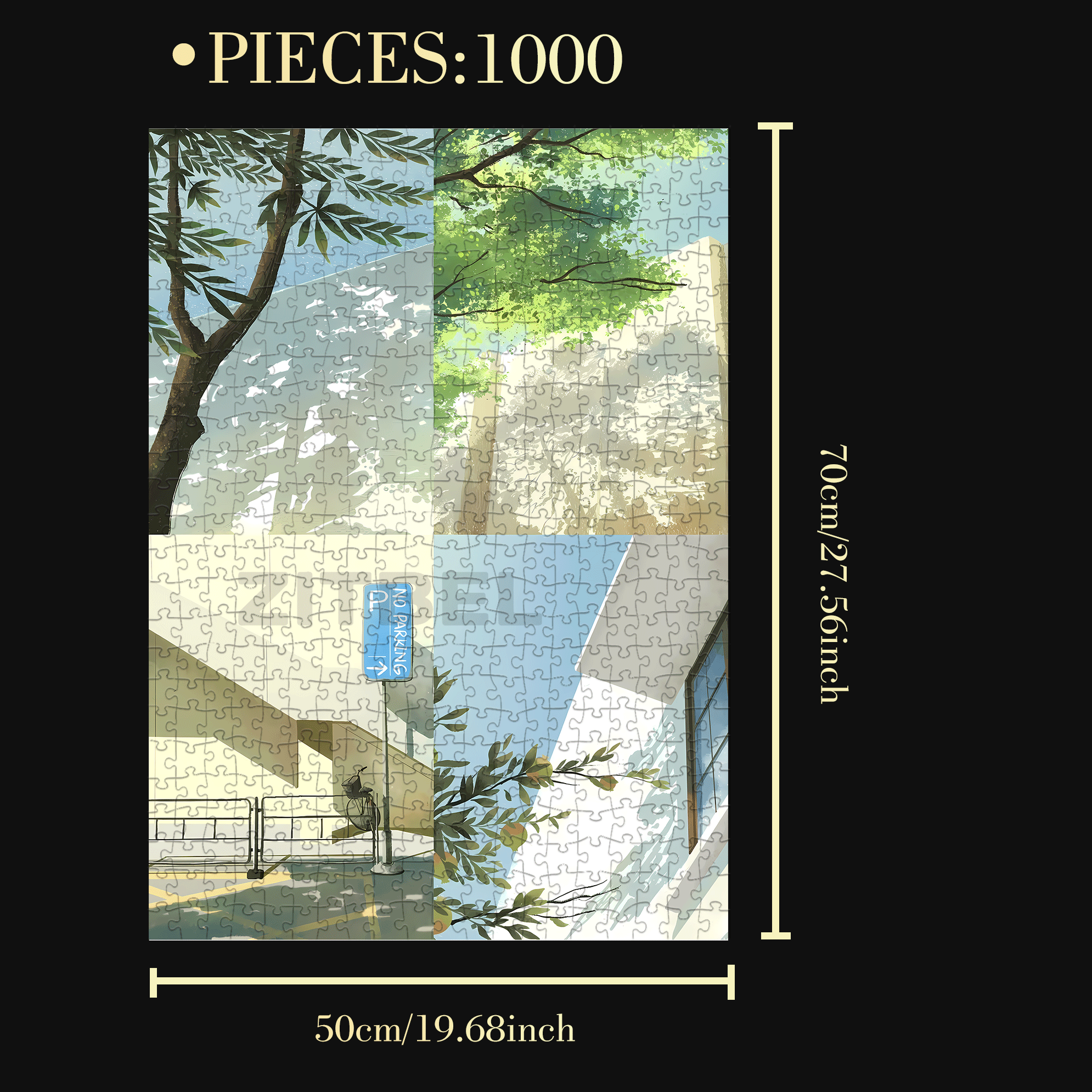 Spring In The Air 500pcs/1000pcs Jigsaw Puzzle, Scratch-Resistant, Interactive Family Game & Brain-Boosting DIY Decor, Perfect for Halloween, Christmas & New Year Gifts, Family Puzzle Game