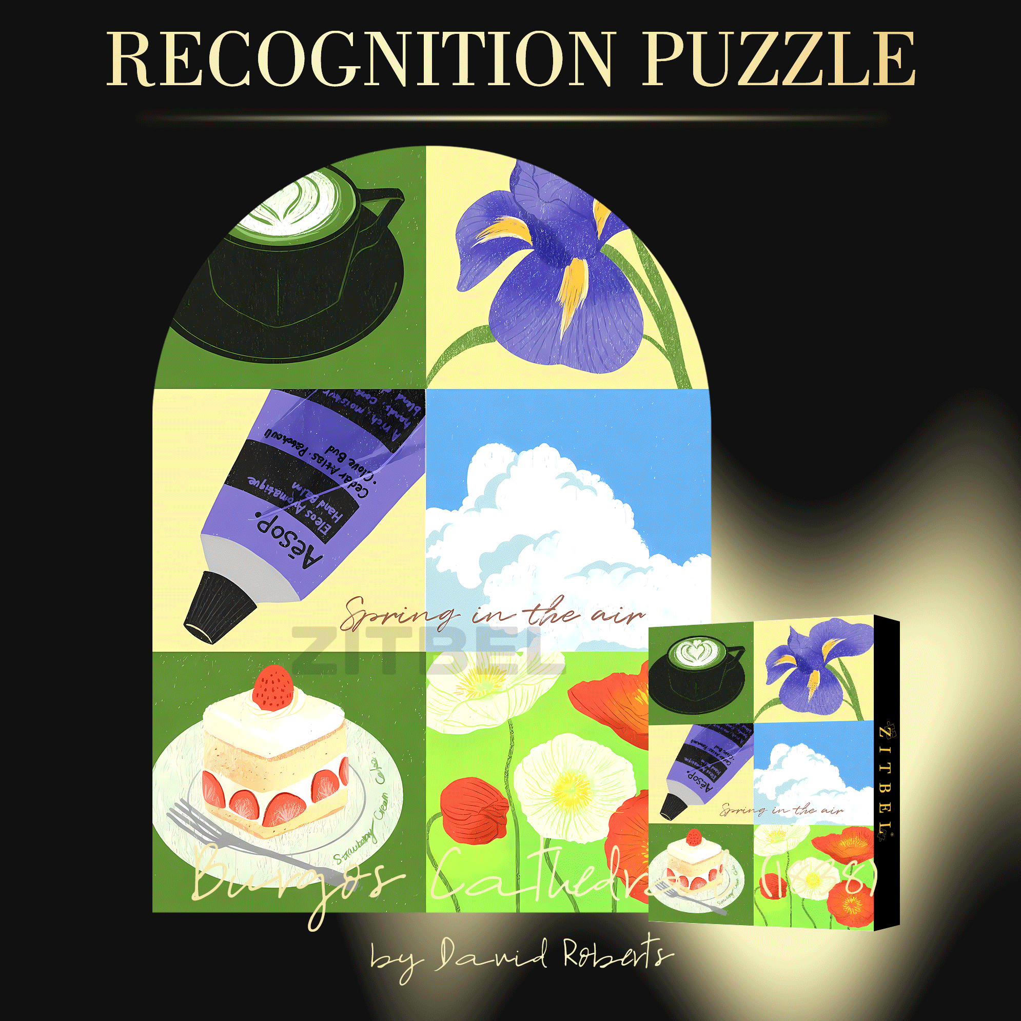 Spring Slicing 500pcs/1000pcs Jigsaw Puzzle, Scratch-Resistant, Interactive Family Game & Brain-Boosting DIY Decor, Perfect for Halloween, Christmas & New Year Gifts, Family Puzzle Game