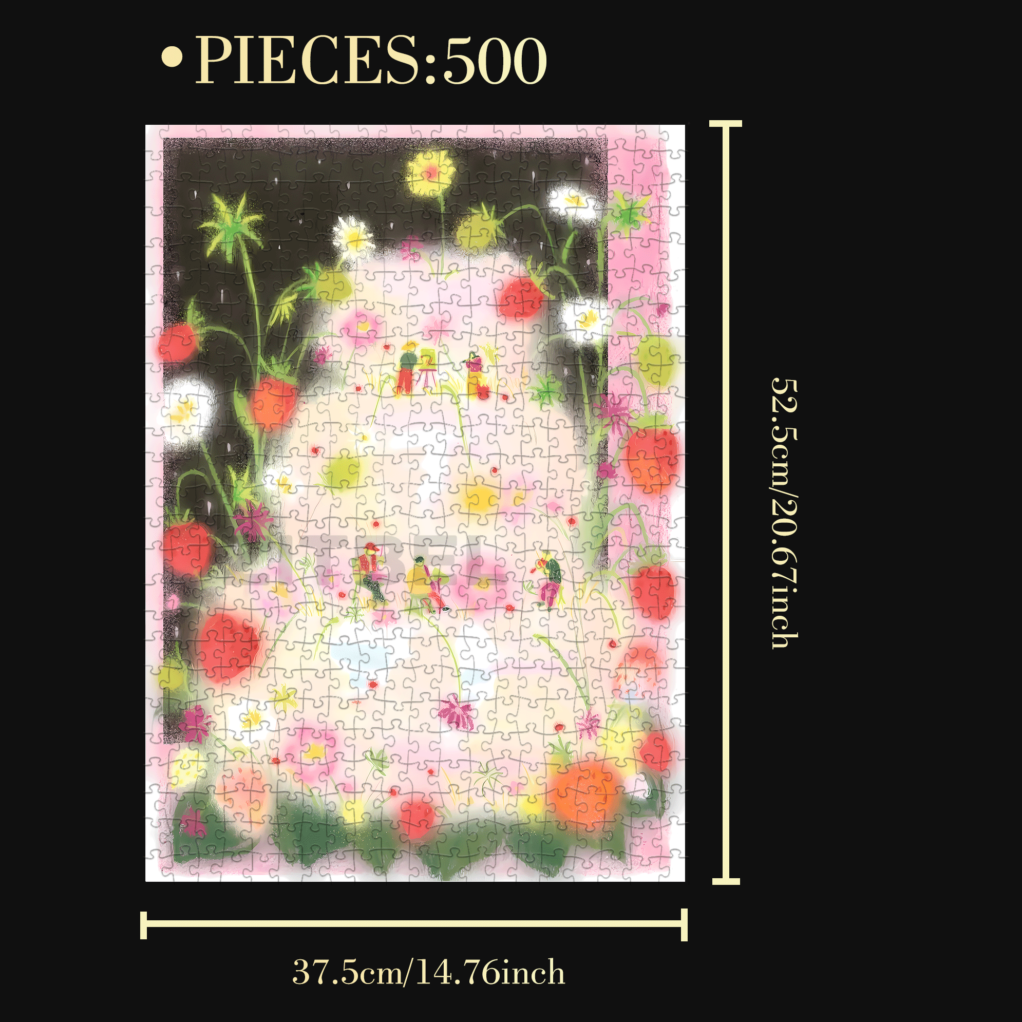 Strawberry Cake 500pcs/1000pcs Jigsaw Puzzle, Scratch-Resistant, Interactive Family Game & Brain-Boosting DIY Decor, Perfect for Halloween, Christmas & New Year Gifts, Family Puzzle Game