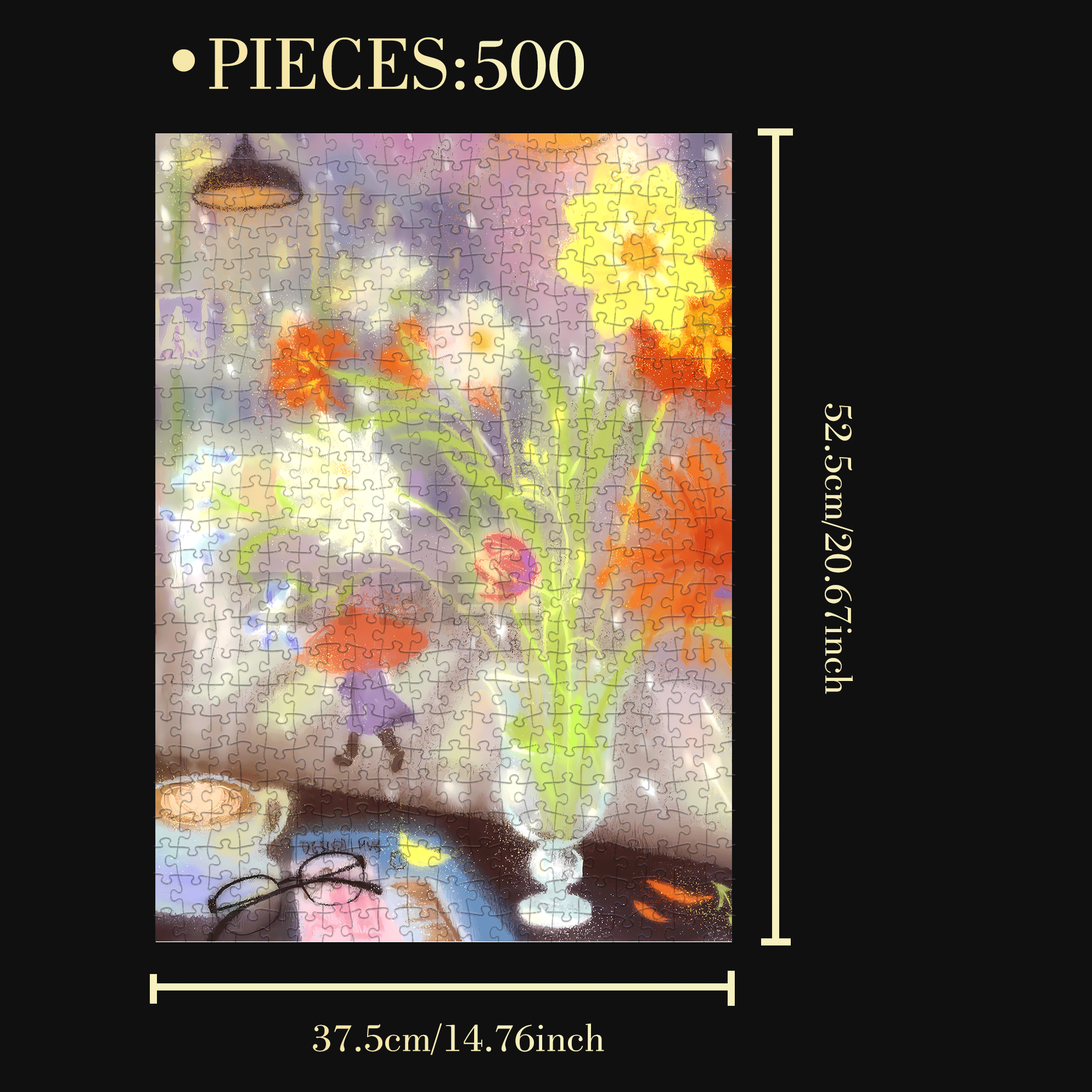 The Rain Outside The Window 500pcs/1000pcs Jigsaw Puzzle, Scratch-Resistant, Interactive Family Game & Brain-Boosting DIY Decor, Perfect for Halloween, Christmas & New Year Gifts, Family Puzzle Game