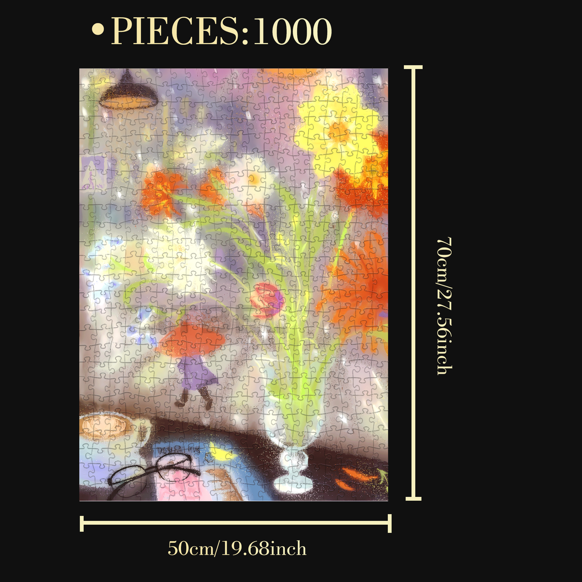 The Rain Outside The Window 500pcs/1000pcs Jigsaw Puzzle, Scratch-Resistant, Interactive Family Game & Brain-Boosting DIY Decor, Perfect for Halloween, Christmas & New Year Gifts, Family Puzzle Game