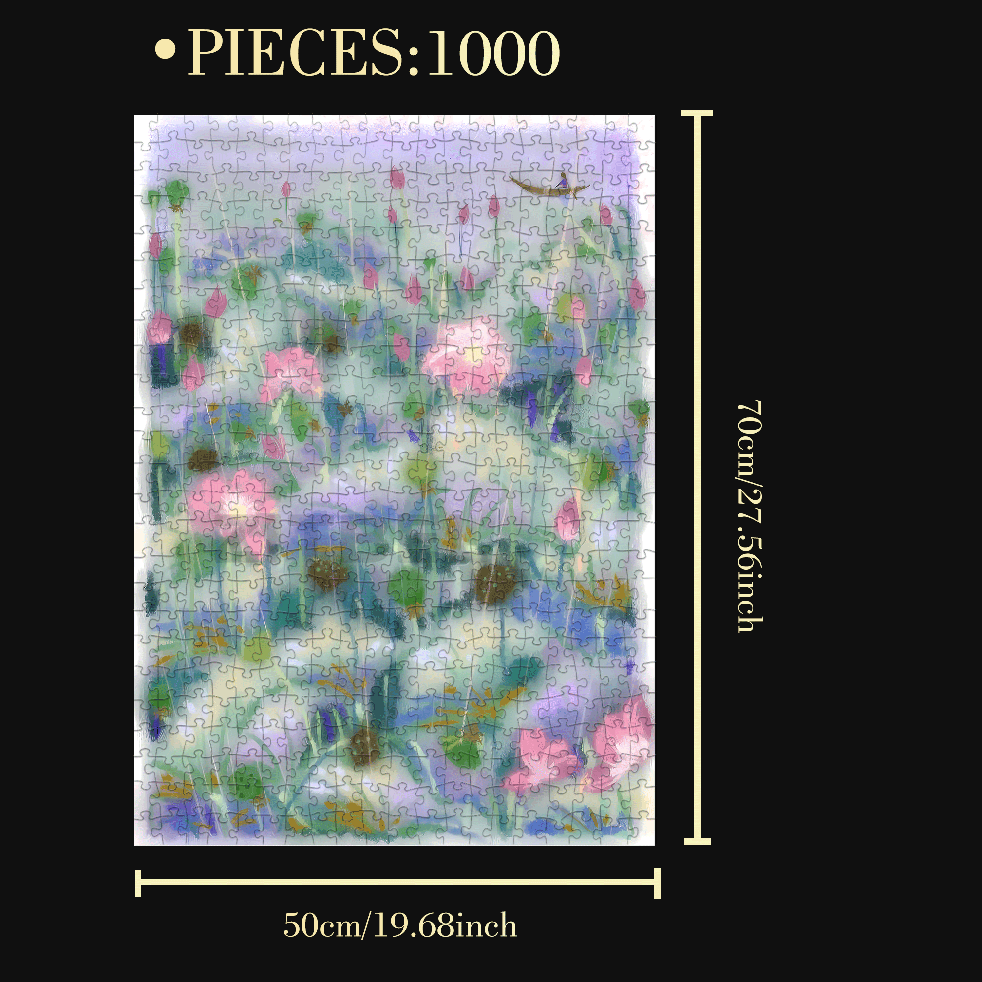 The Wind Does Not Understand My Feelings. 500pcs/1000pcs Jigsaw Puzzle, Scratch-Resistant, Interactive Family Game & Brain-Boosting DIY Decor, Perfect for Halloween, Christmas & New Year Gifts, Family Puzzle Game