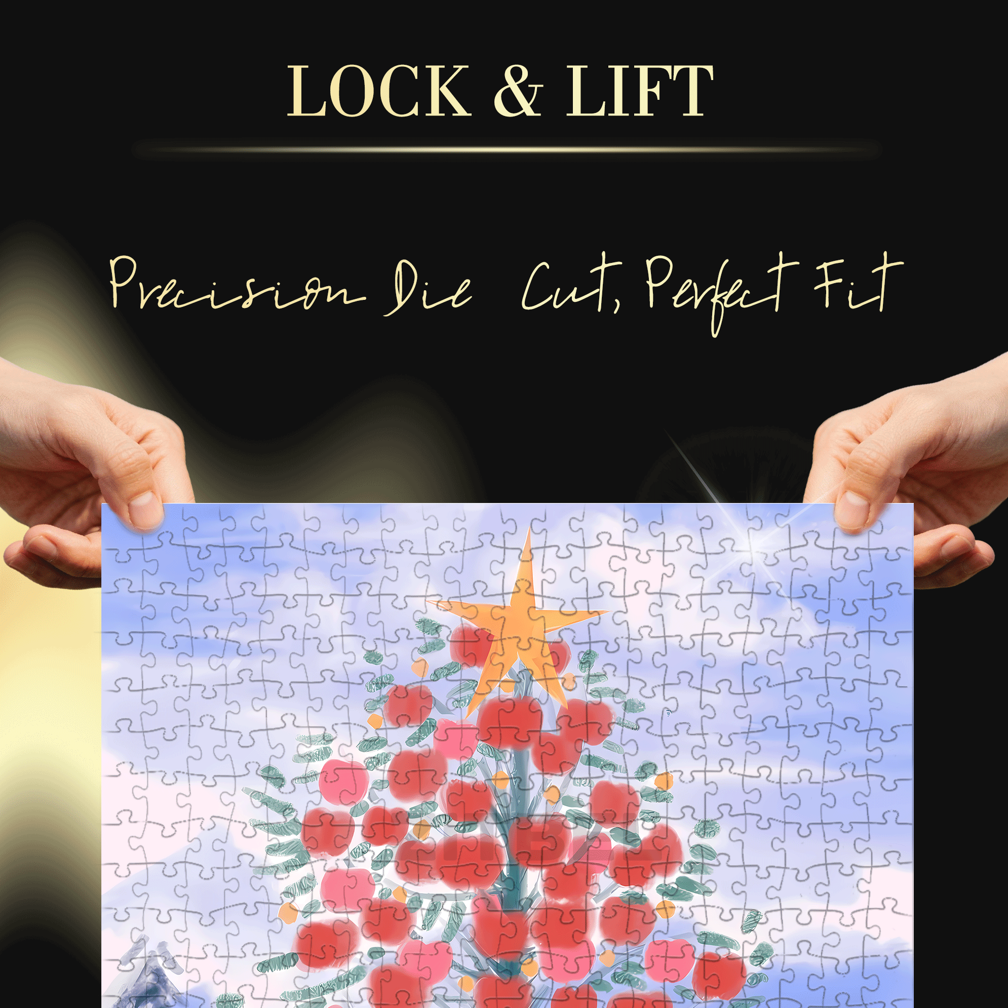 Wishing You Peace And A Merry Christmas 500pcs/1000pcs Jigsaw Puzzle, Scratch-Resistant, Interactive Family Game & Brain-Boosting DIY Decor, Perfect for Halloween, Christmas & New Year Gifts, Family Puzzle Game