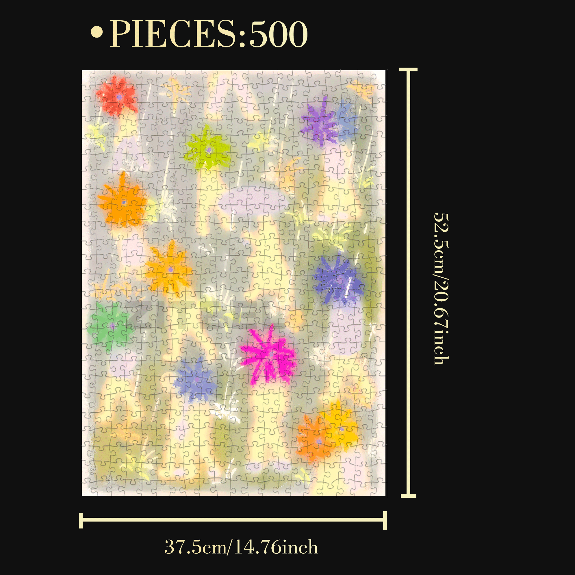 Without Any Ripples 500pcs/1000pcs Jigsaw Puzzle, Scratch-Resistant, Interactive Family Game & Brain-Boosting DIY Decor, Perfect for Halloween, Christmas & New Year Gifts, Family Puzzle Game