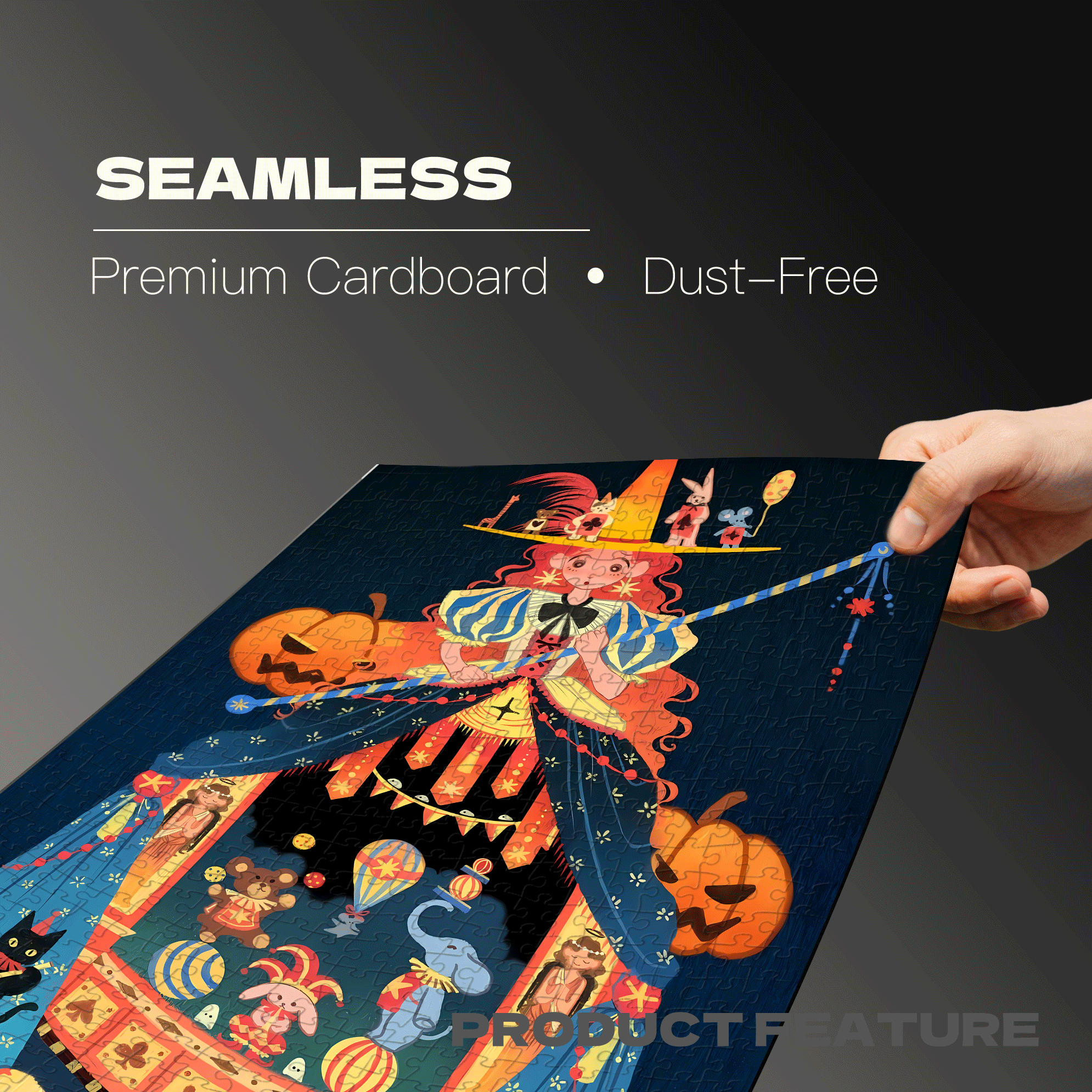 Apprentice Witch 500pcs/1000pcs Jigsaw Puzzle, Scratch-Resistant, Interactive Family Game & Brain-Boosting DIY Decor, Perfect for Halloween, Christmas & New Year Gifts, Family Puzzle Game