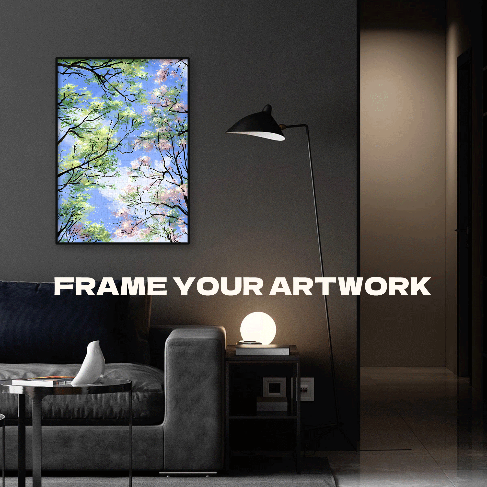 Looking Up At Spring 500pcs/1000pcs Jigsaw Puzzle, Scratch-Resistant, Interactive Family Game & Brain-Boosting DIY Decor, Perfect for Halloween, Christmas & New Year Gifts, Family Puzzle Game