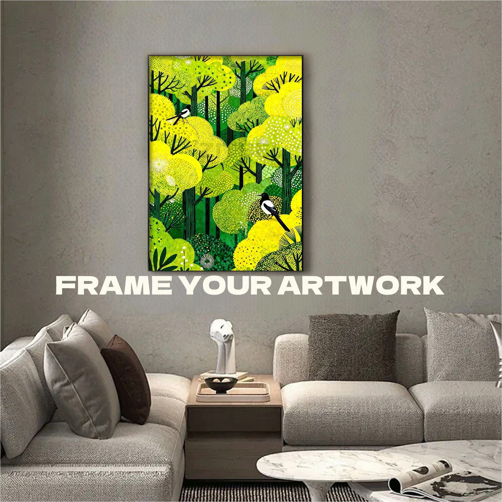 Lush And Verdant 500pcs/1000pcs Jigsaw Puzzle, Scratch-Resistant, Interactive Family Game & Brain-Boosting DIY Decor, Perfect for Halloween, Christmas & New Year Gifts, Family Puzzle Game
