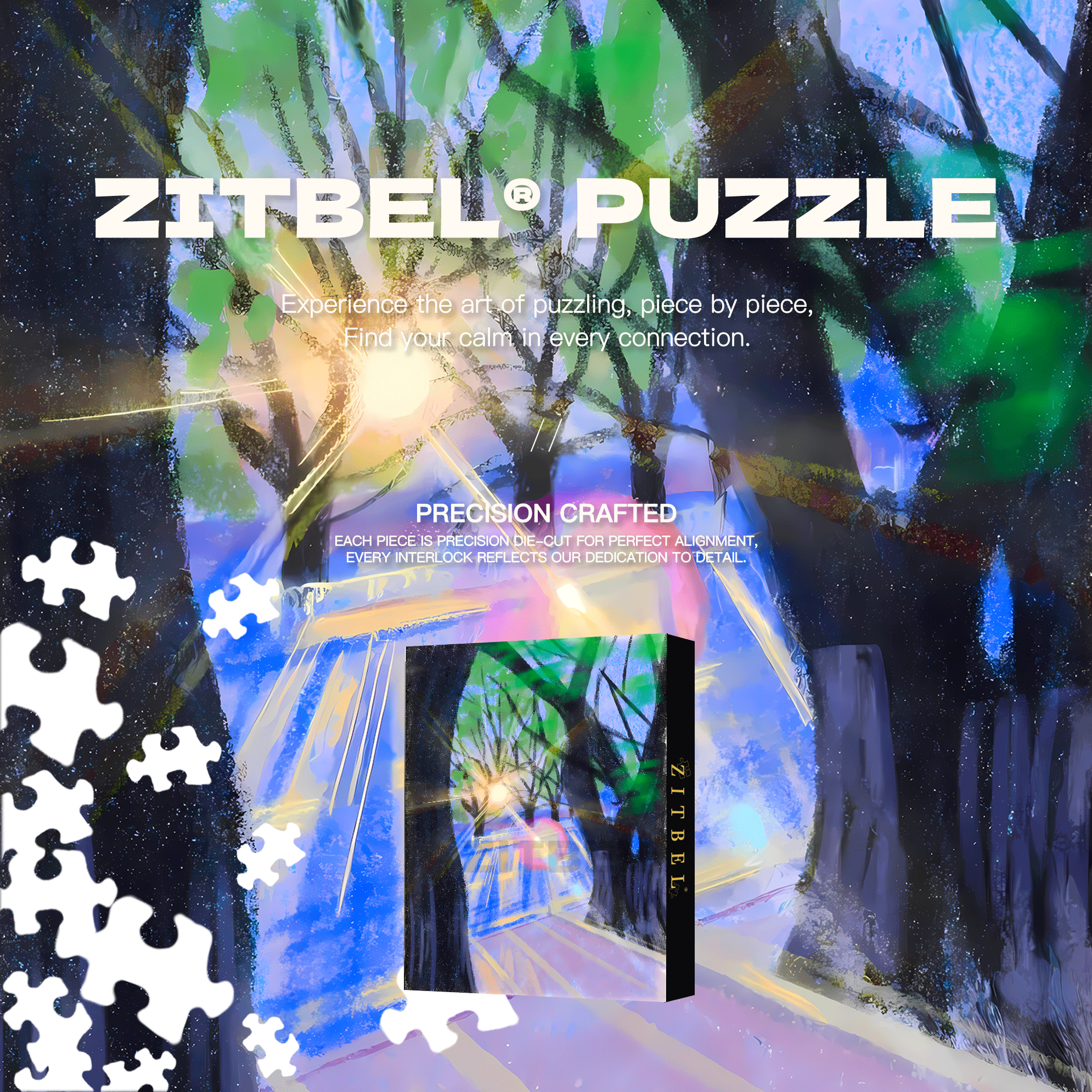 Walking Towards Spring Scenery 500pcs/1000pcs Jigsaw Puzzle, Scratch-Resistant, Interactive Family Game & Brain-Boosting DIY Decor, Perfect for Halloween, Christmas & New Year Gifts, Family Puzzle Game