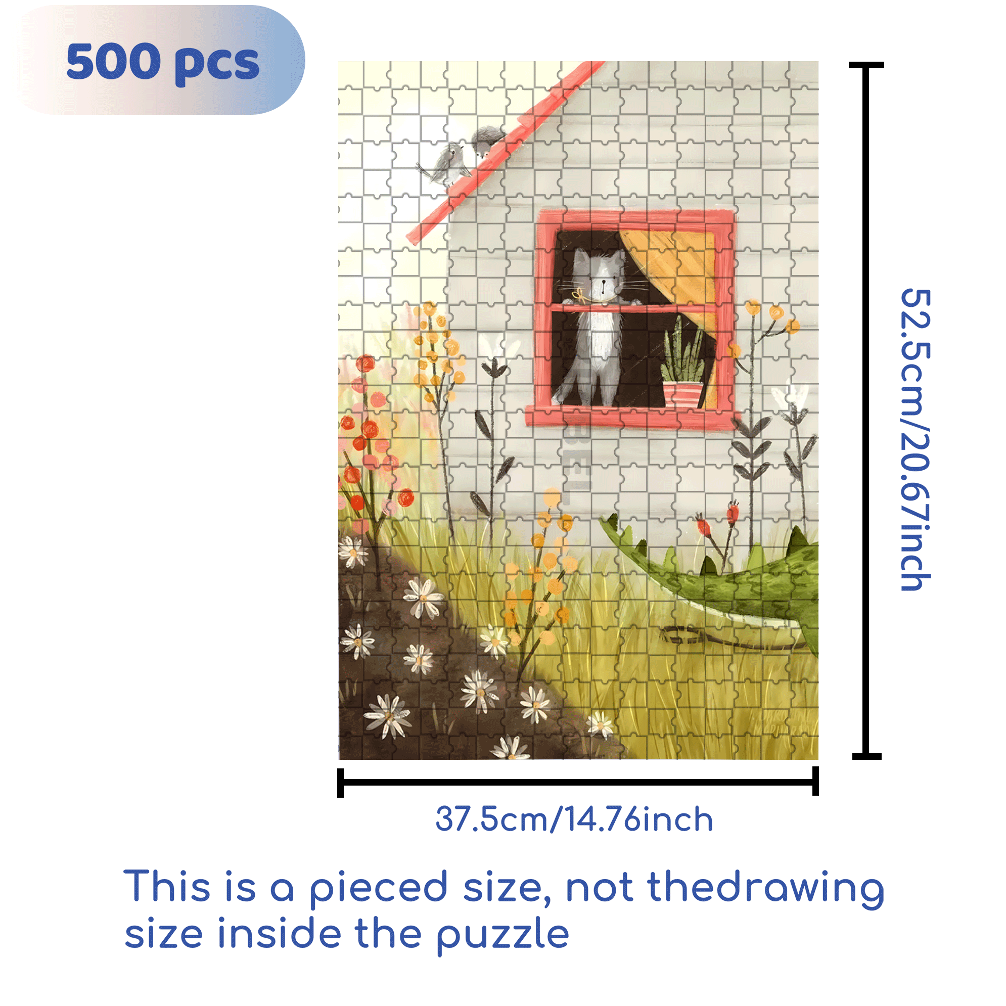 I Want To Go Out 500pcs/1000pcs Jigsaw Puzzle, Scratch-Resistant, Interactive Family Game & Brain-Boosting DIY Decor, Perfect for Halloween, Christmas & New Year Gifts, Family Puzzle Game