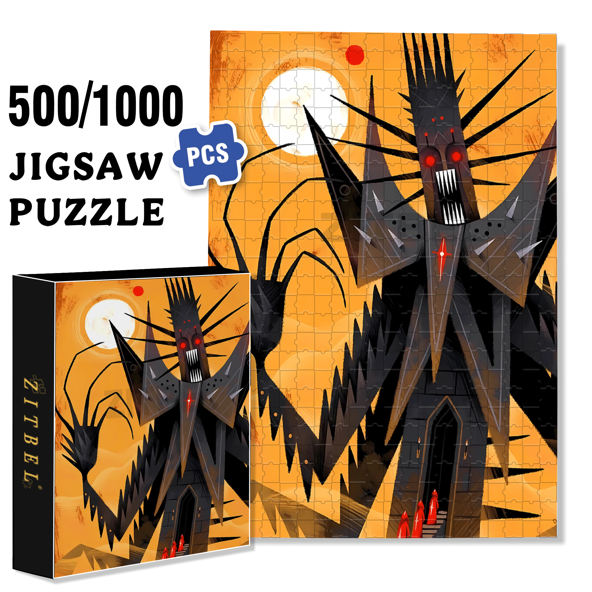 Norse Mythology 11 500pcs/1000pcs Jigsaw Puzzle, Scratch-Resistant, Interactive Family Game & Brain-Boosting DIY Decor, Perfect for Halloween, Christmas & New Year Gifts, Family Puzzle Game