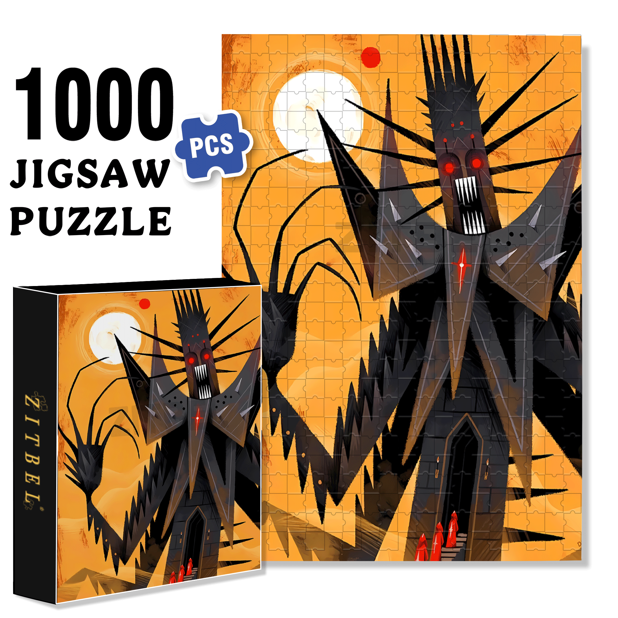 Norse Mythology 11 500pcs/1000pcs Jigsaw Puzzle, Scratch-Resistant, Interactive Family Game & Brain-Boosting DIY Decor, Perfect for Halloween, Christmas & New Year Gifts, Family Puzzle Game