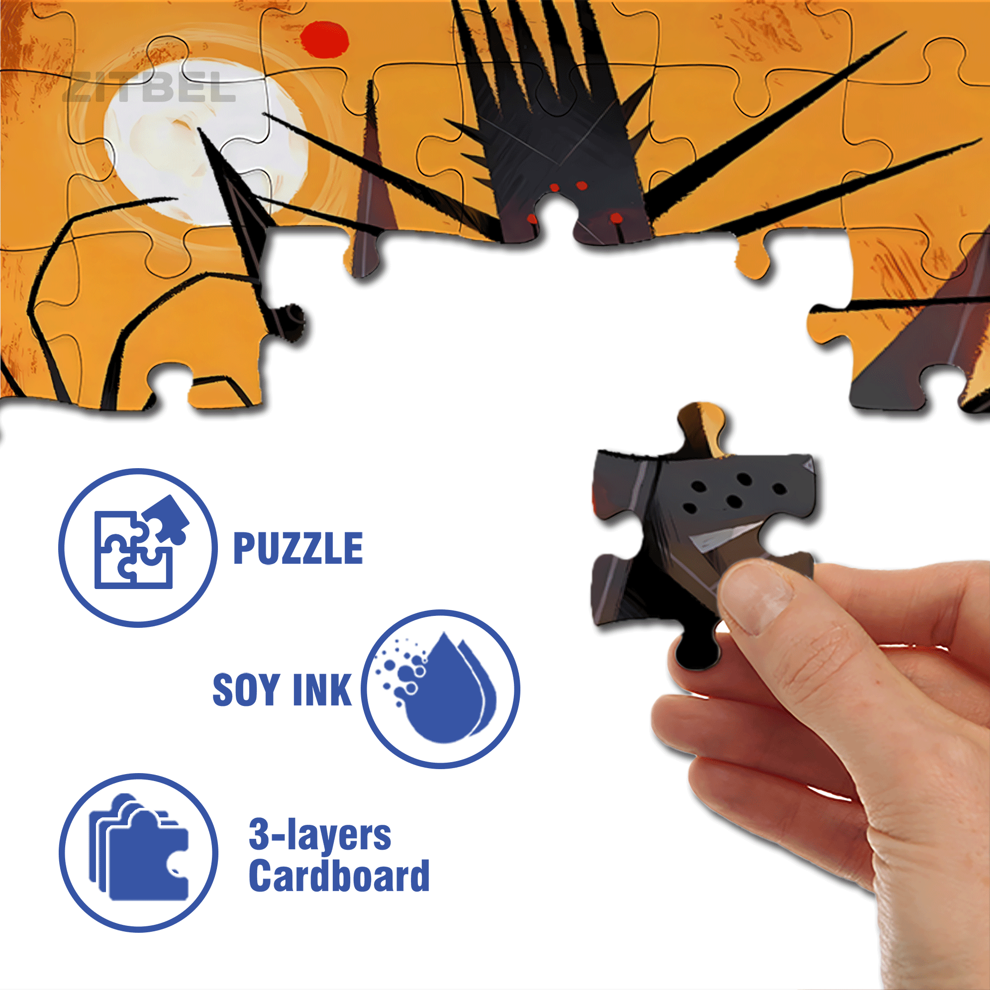 Norse Mythology 11 500pcs/1000pcs Jigsaw Puzzle, Scratch-Resistant, Interactive Family Game & Brain-Boosting DIY Decor, Perfect for Halloween, Christmas & New Year Gifts, Family Puzzle Game
