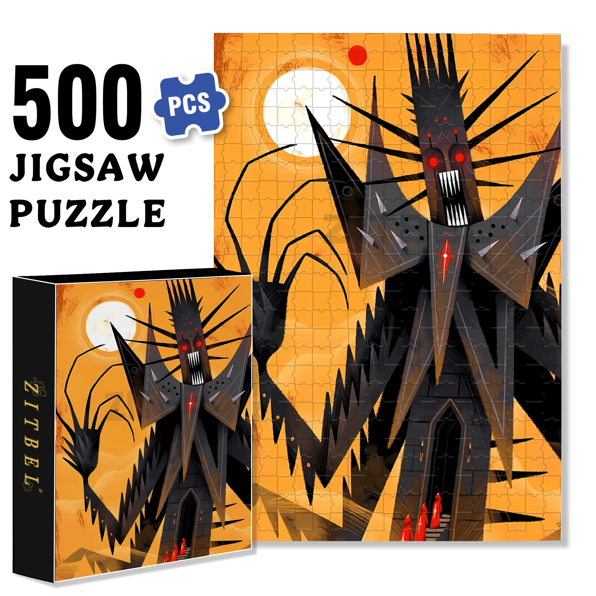 Norse Mythology 11 500pcs/1000pcs Jigsaw Puzzle, Scratch-Resistant, Interactive Family Game & Brain-Boosting DIY Decor, Perfect for Halloween, Christmas & New Year Gifts, Family Puzzle Game