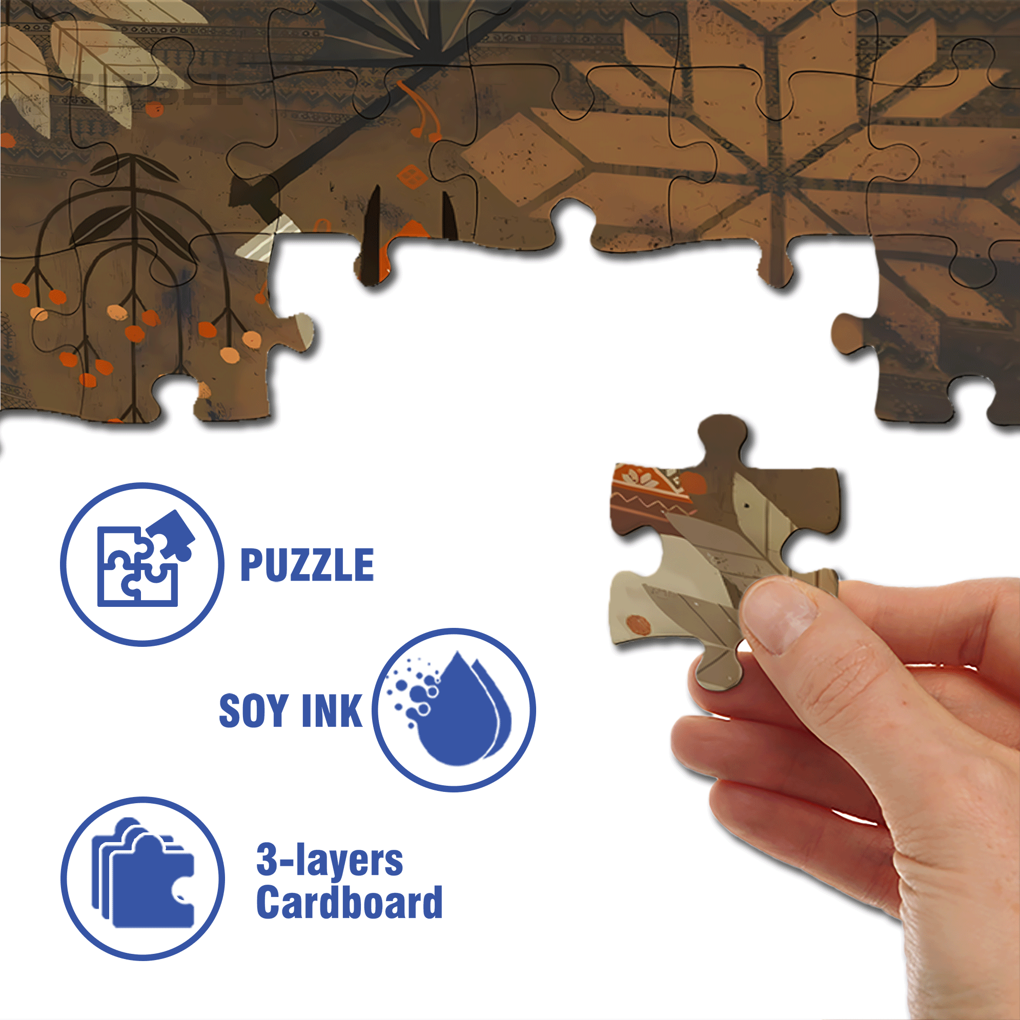 Norse Mythology 12 500pcs/1000pcs Jigsaw Puzzle, Scratch-Resistant, Interactive Family Game & Brain-Boosting DIY Decor, Perfect for Halloween, Christmas & New Year Gifts, Family Puzzle Game