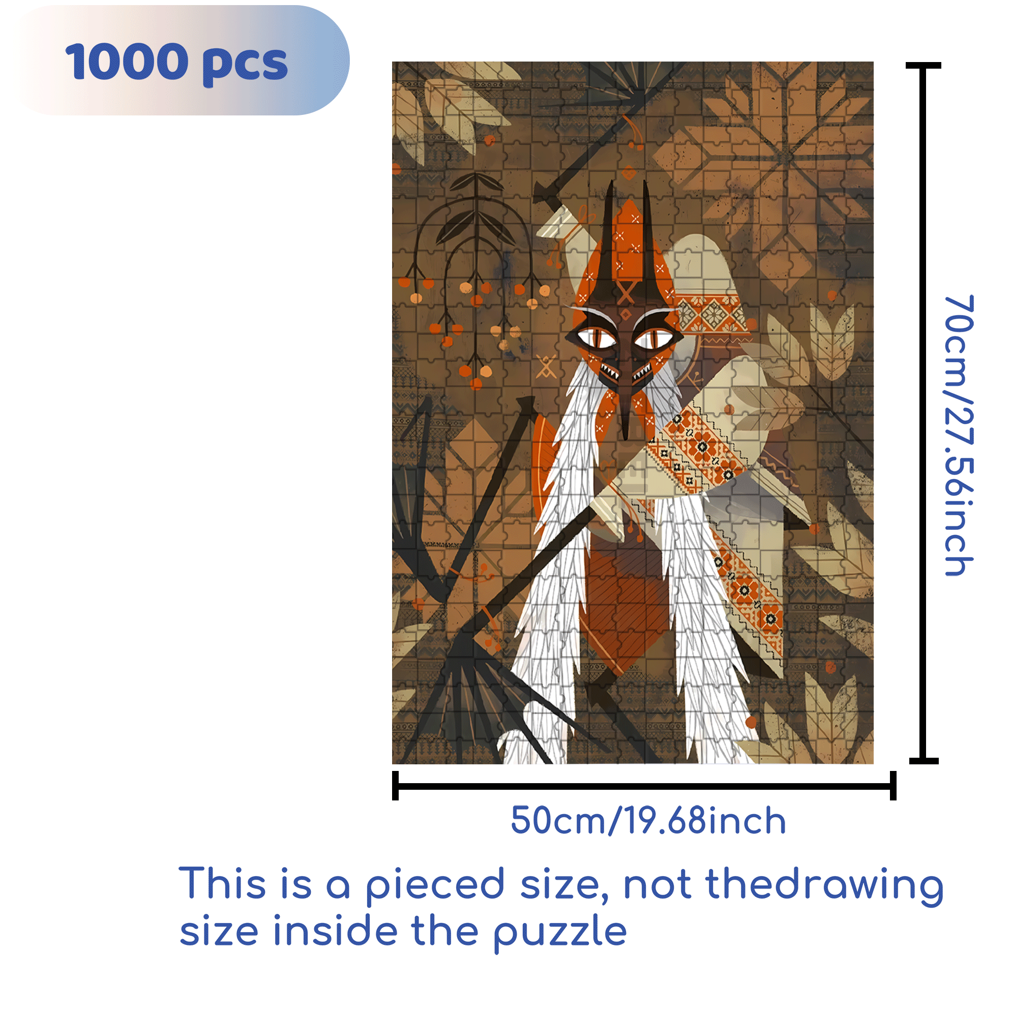 Norse Mythology 12 500pcs/1000pcs Jigsaw Puzzle, Scratch-Resistant, Interactive Family Game & Brain-Boosting DIY Decor, Perfect for Halloween, Christmas & New Year Gifts, Family Puzzle Game