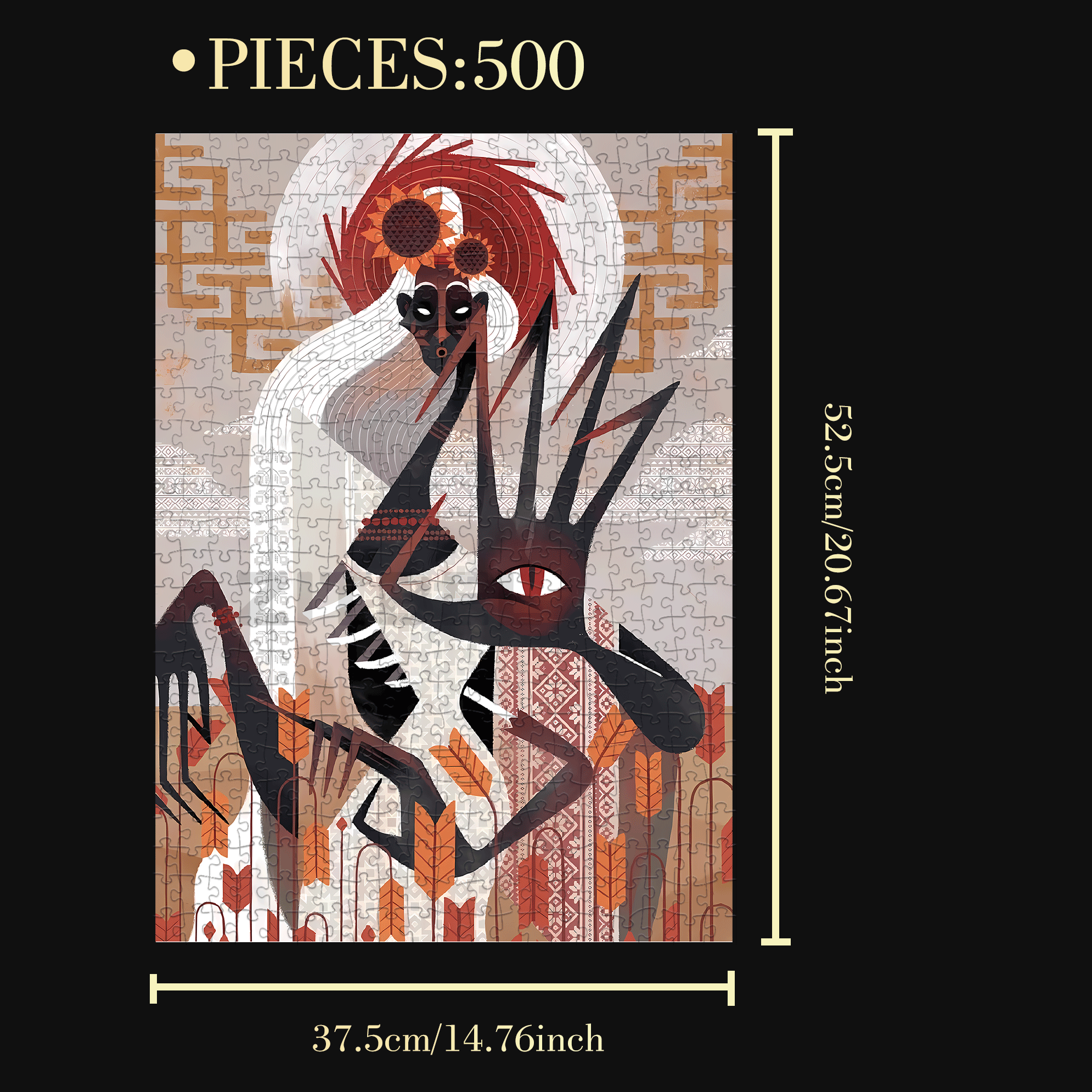 Norse Mythology 13 500pcs/1000pcs Jigsaw Puzzle, Scratch-Resistant, Interactive Family Game & Brain-Boosting DIY Decor, Perfect for Halloween, Christmas & New Year Gifts, Family Puzzle Game