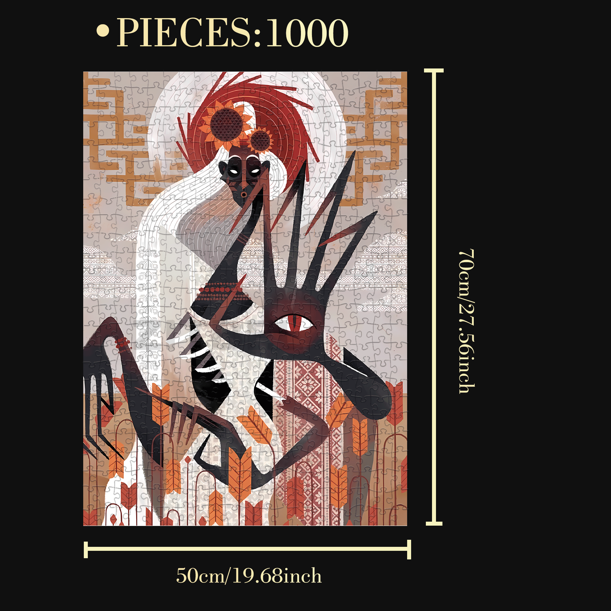 Norse Mythology 13 500pcs/1000pcs Jigsaw Puzzle, Scratch-Resistant, Interactive Family Game & Brain-Boosting DIY Decor, Perfect for Halloween, Christmas & New Year Gifts, Family Puzzle Game