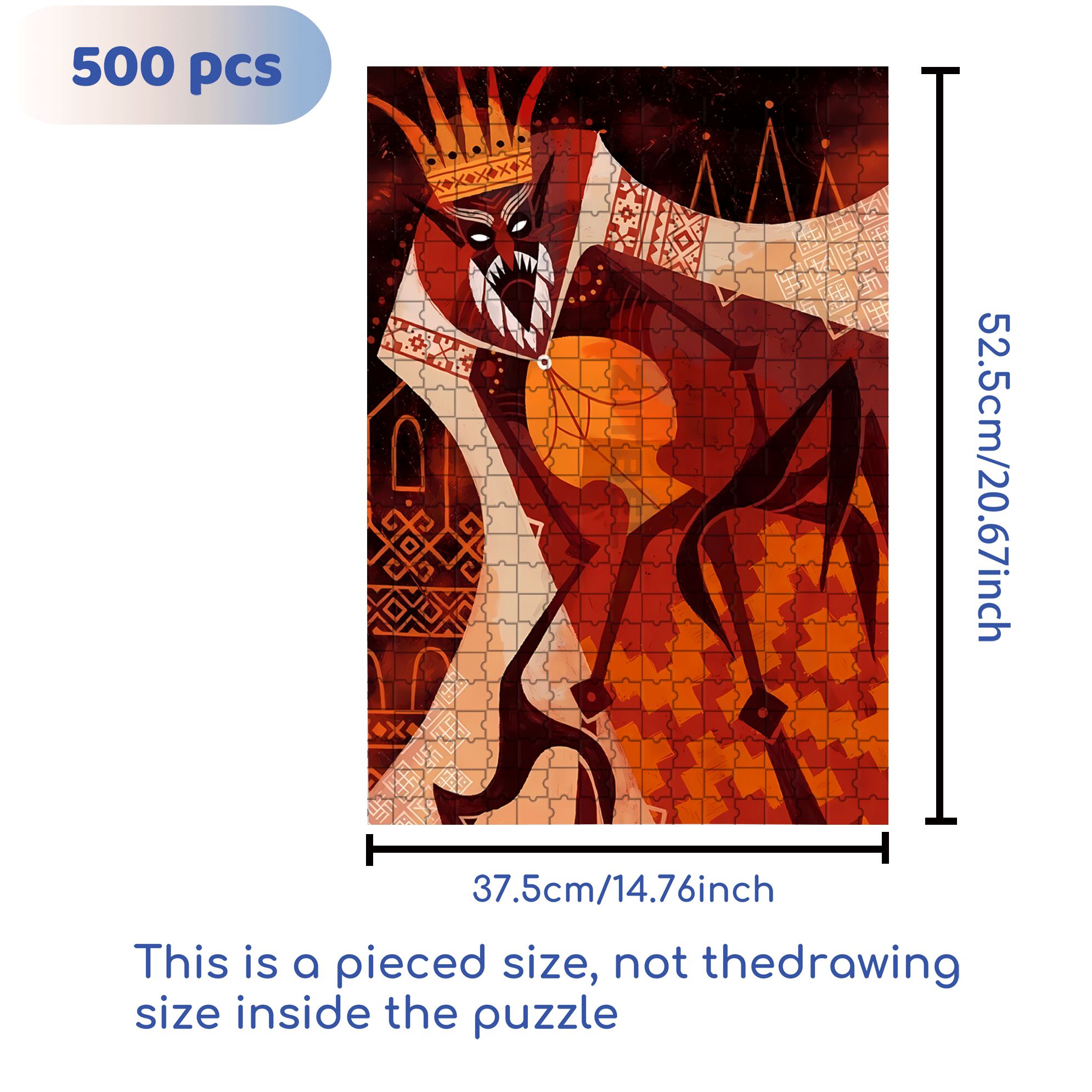 Norse Mythology 14 500pcs/1000pcs Jigsaw Puzzle, Scratch-Resistant, Interactive Family Game & Brain-Boosting DIY Decor, Perfect for Halloween, Christmas & New Year Gifts, Family Puzzle Game