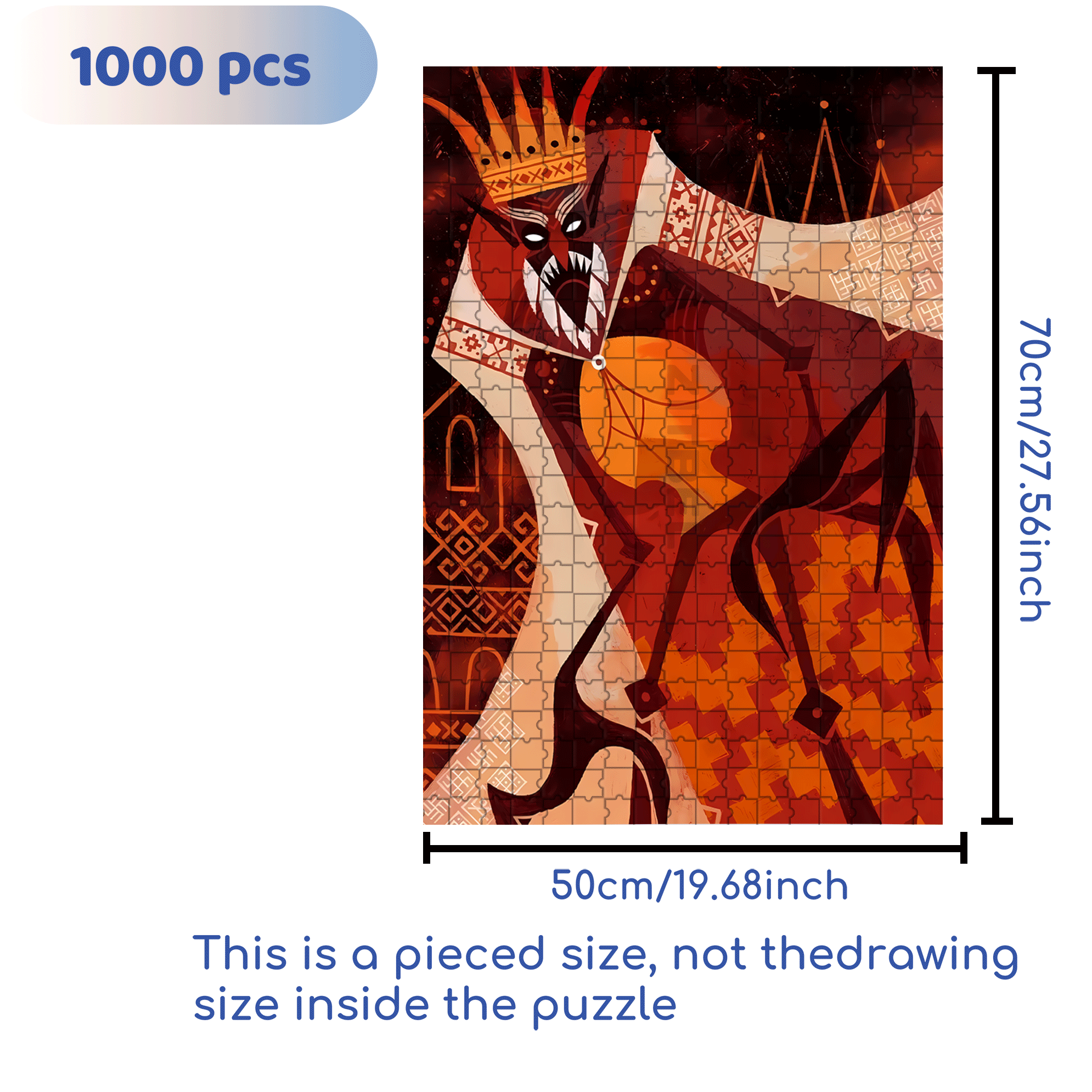 Norse Mythology 14 500pcs/1000pcs Jigsaw Puzzle, Scratch-Resistant, Interactive Family Game & Brain-Boosting DIY Decor, Perfect for Halloween, Christmas & New Year Gifts, Family Puzzle Game