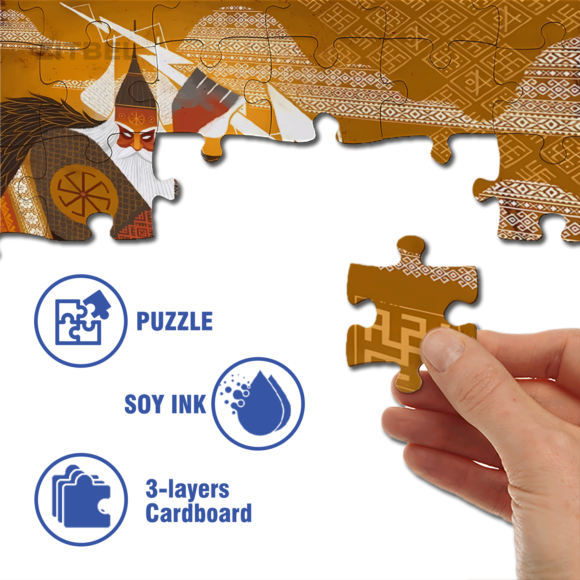 Norse Mythology 15 500pcs/1000pcs Jigsaw Puzzle, Scratch-Resistant, Interactive Family Game & Brain-Boosting DIY Decor, Perfect for Halloween, Christmas & New Year Gifts, Family Puzzle Game