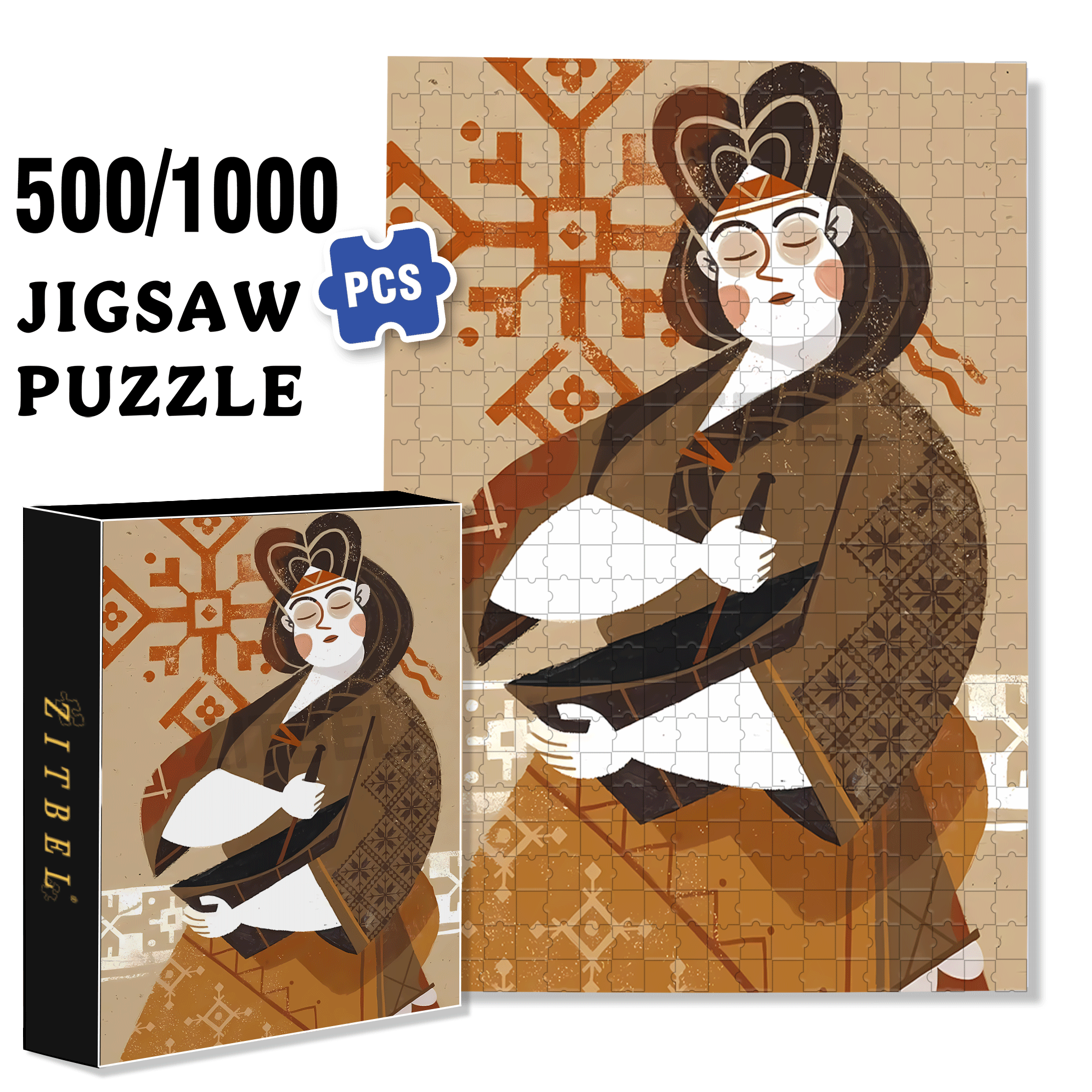 Norse Mythology 17 500pcs/1000pcs Jigsaw Puzzle, Scratch-Resistant, Interactive Family Game & Brain-Boosting DIY Decor, Perfect for Halloween, Christmas & New Year Gifts, Family Puzzle Game