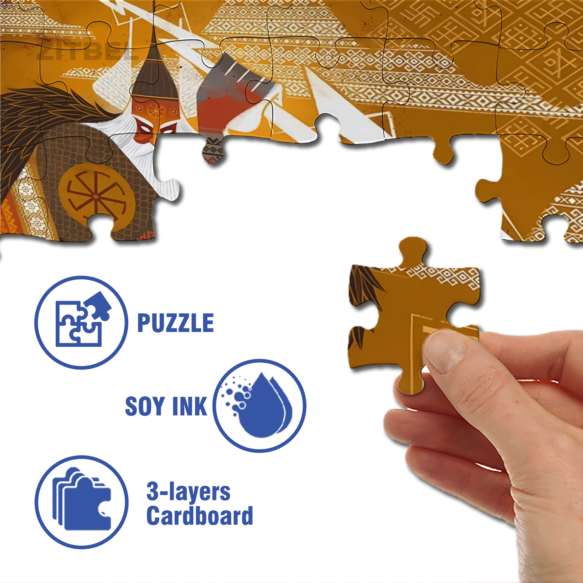 Norse Mythology 19 500pcs/1000pcs Jigsaw Puzzle, Scratch-Resistant, Interactive Family Game & Brain-Boosting DIY Decor, Perfect for Halloween, Christmas & New Year Gifts, Family Puzzle Game