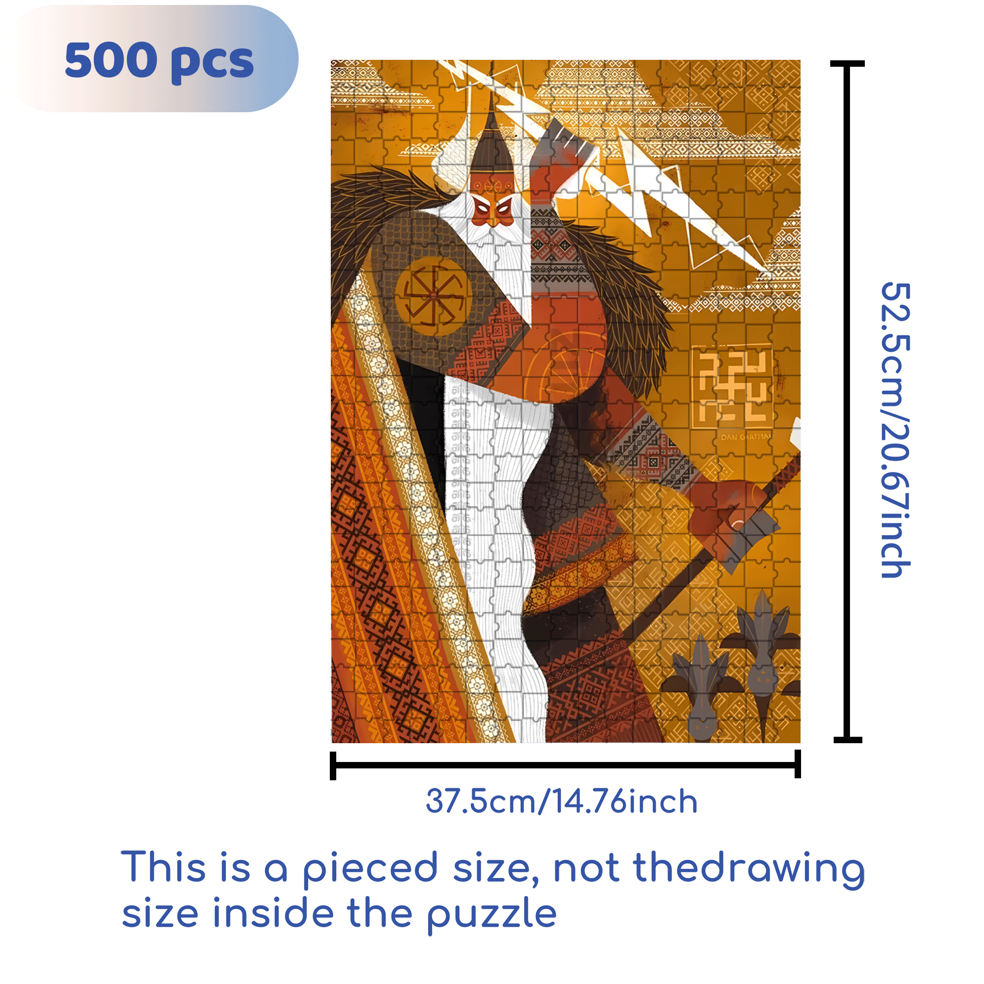 Norse Mythology 19 500pcs/1000pcs Jigsaw Puzzle, Scratch-Resistant, Interactive Family Game & Brain-Boosting DIY Decor, Perfect for Halloween, Christmas & New Year Gifts, Family Puzzle Game